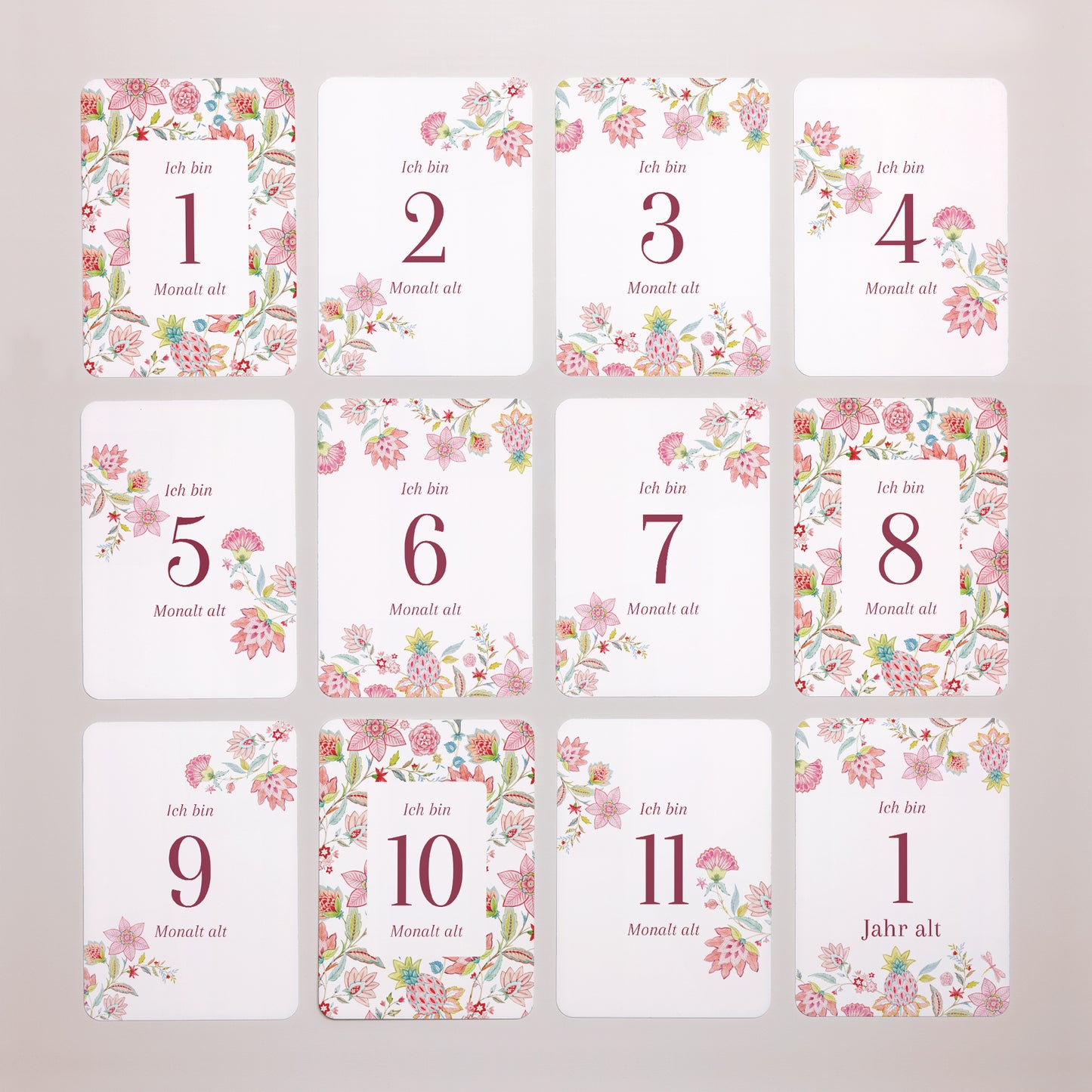 Carte étape bébé Naissance Lot de 12 Kamae photo N° 4
