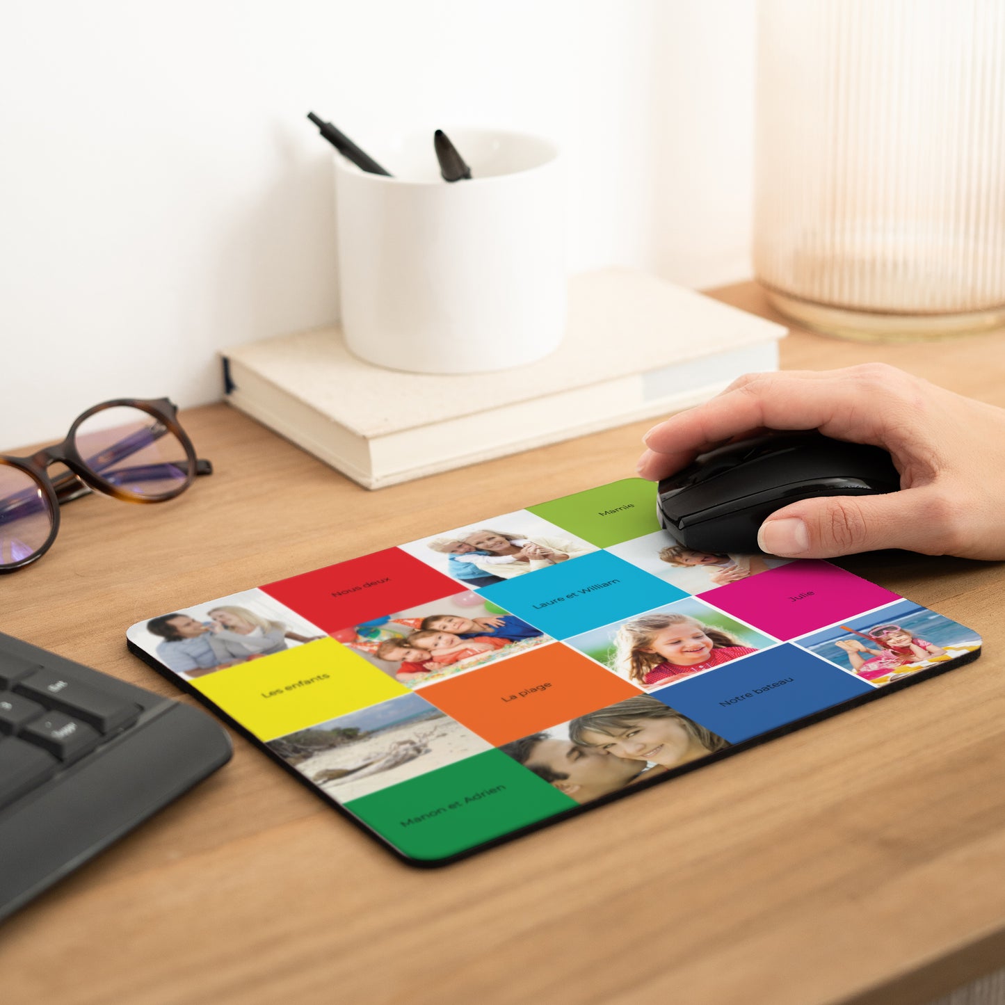 Tapis de souris Objets Rectangle Carrés colorés photo N° 2