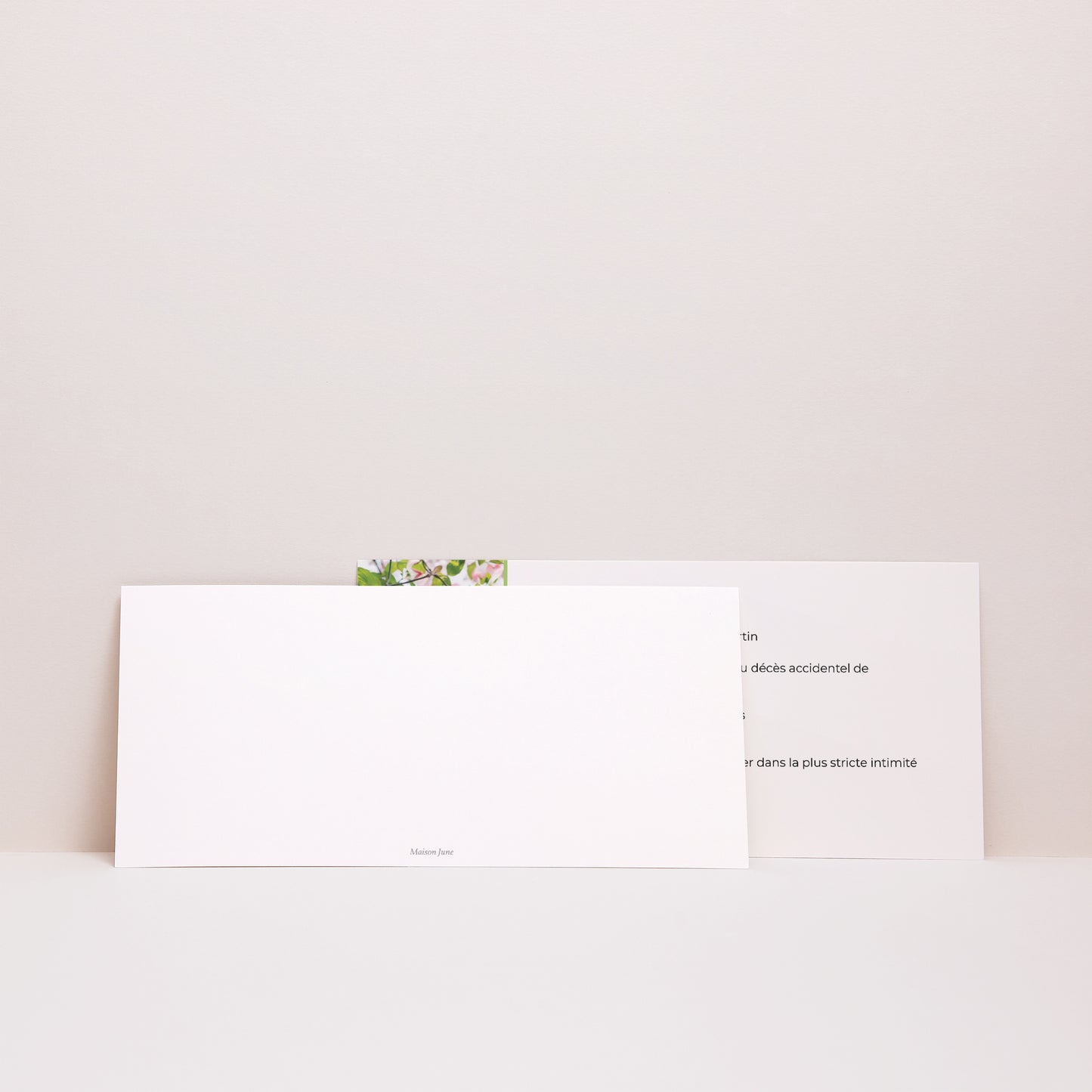 Faire-part Décès Panoramique paysage Roses immortelles photo N° 3