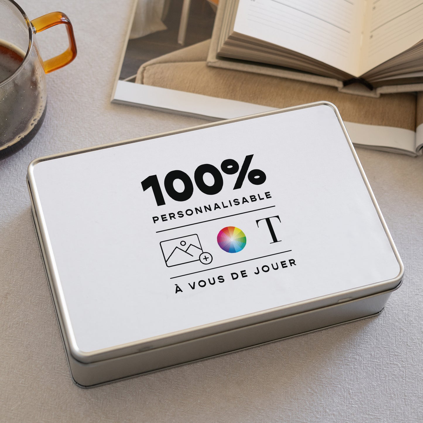 Boite métallique Objets Rectangle Do It Yourself photo N° 2