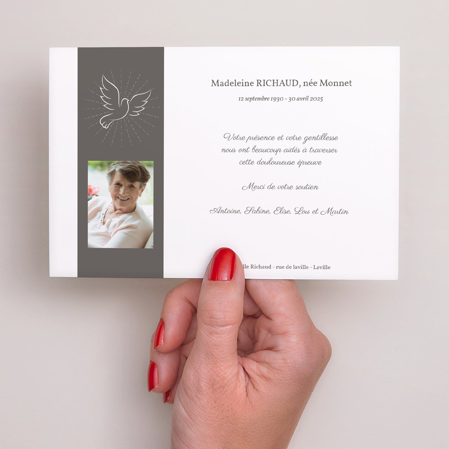 Faire-part Décès Paysage Va en Paix photo N° 3