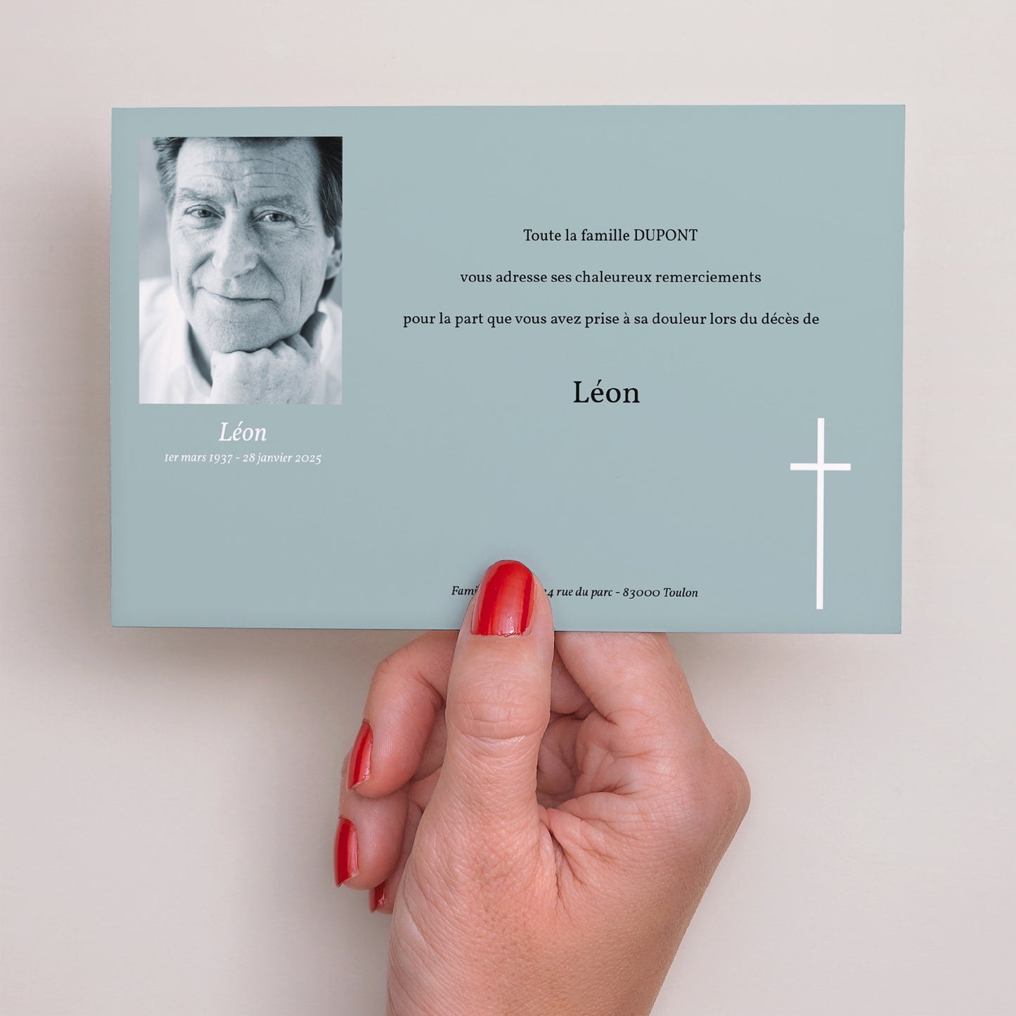 Faire-part Décès Paysage Plénitude du Coeur - carte commémoration photo N° 3