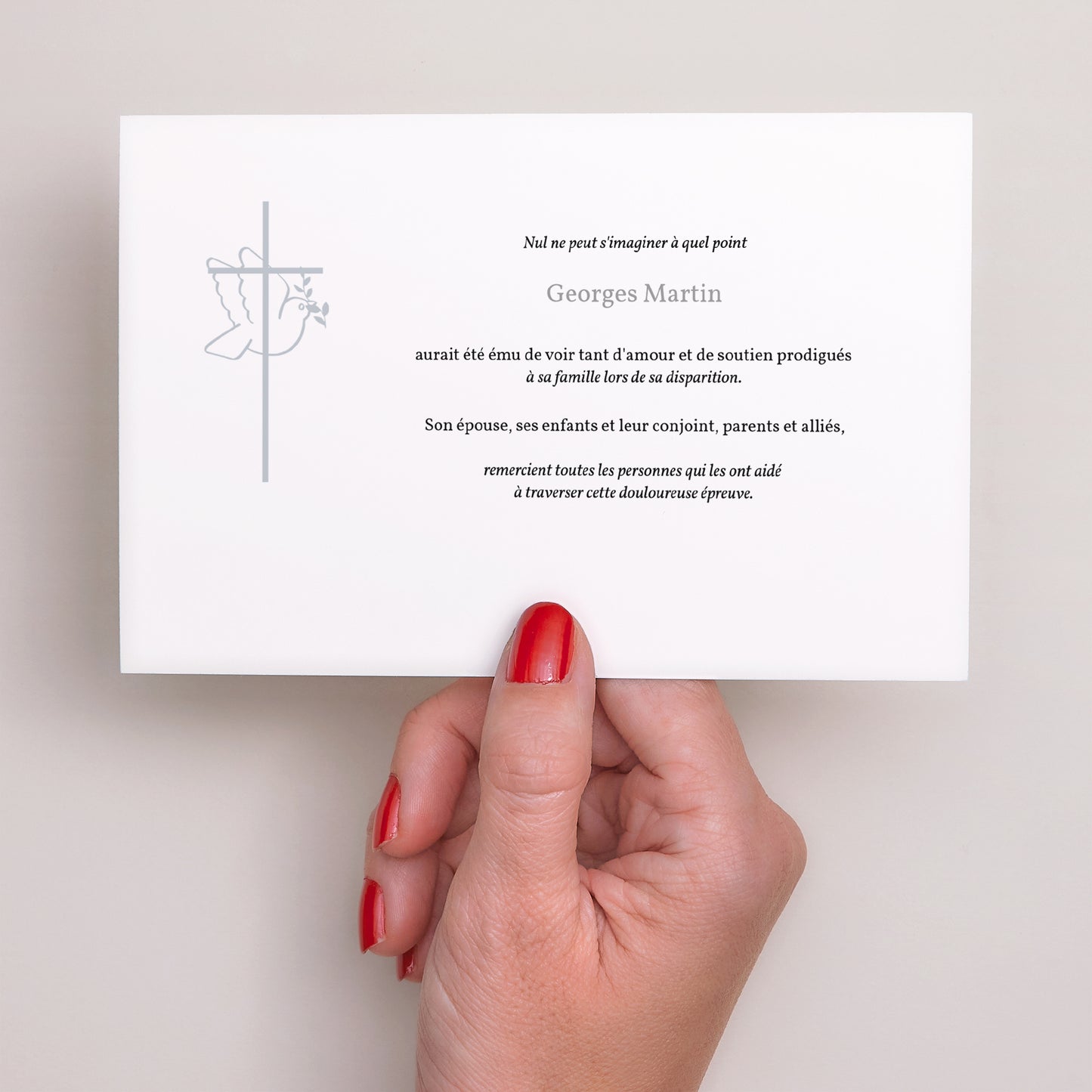 Faire-part Décès Paysage Colombe de feu et feue photo N° 3