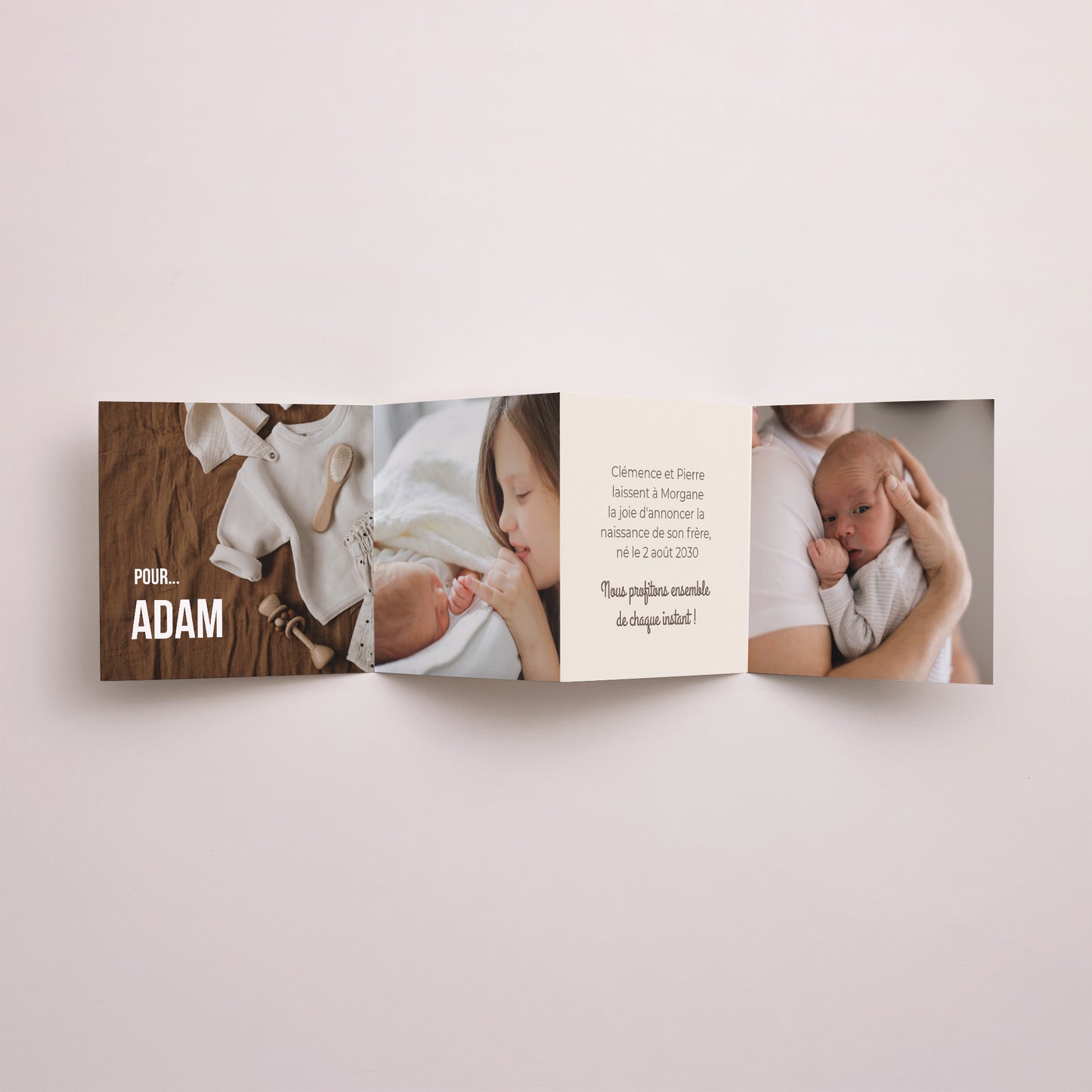 Faire-part Naissance Accordéon Fille ou Garçon ? photo N° 2