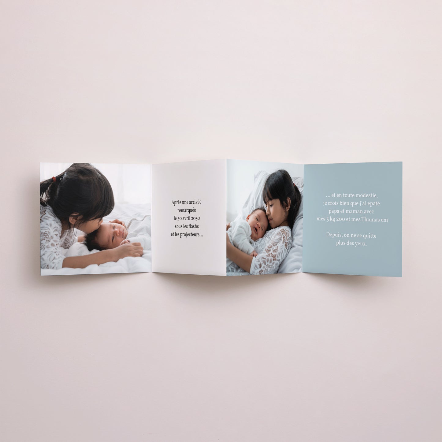 Faire-part Naissance Accordéon Ma carte bleue de Bébé photo N° 3