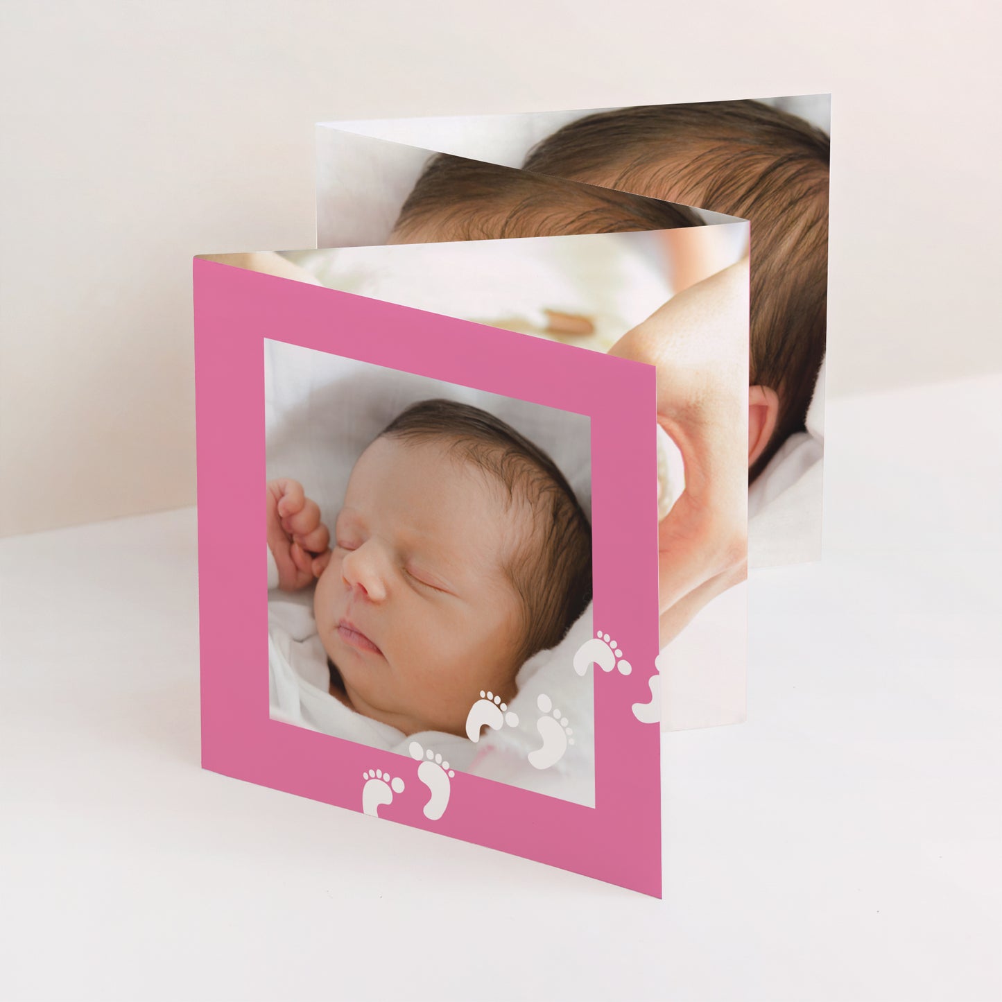Faire-part Naissance Accordéon Accordéon Rose photo N° 1