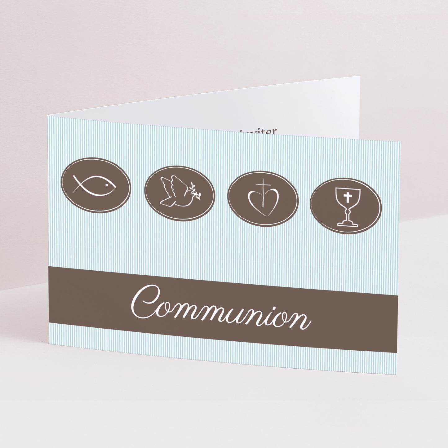 Faire-part Communion Double volet paysage Communion classique photo N° 1