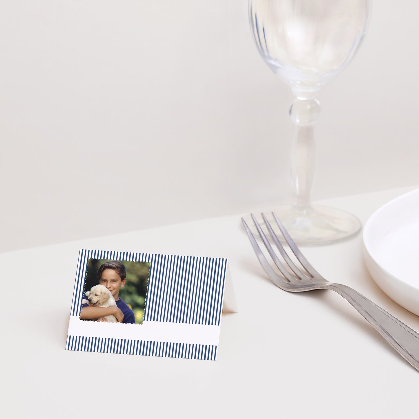 Marque-place Communion 2 volets Communion Garçon photo N° 2