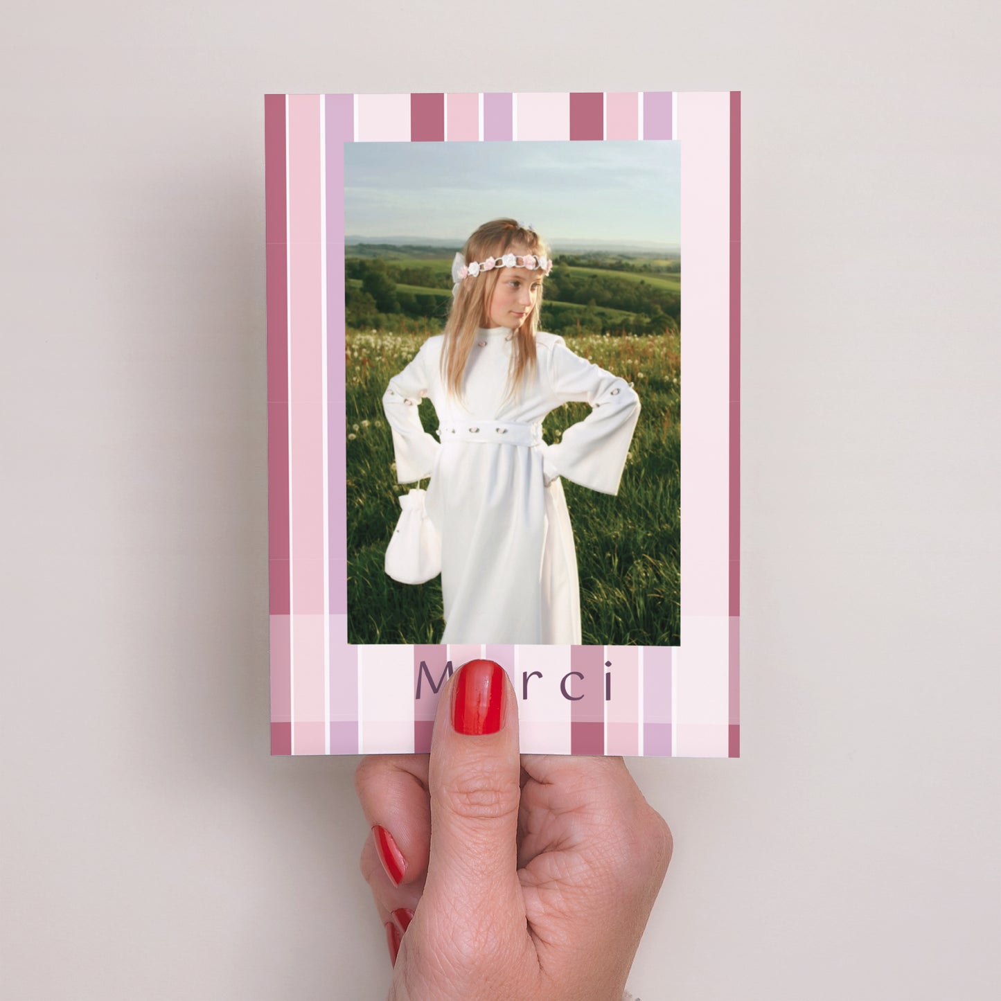Remerciements Communion Portrait Profession de Foi - Fille photo N° 2