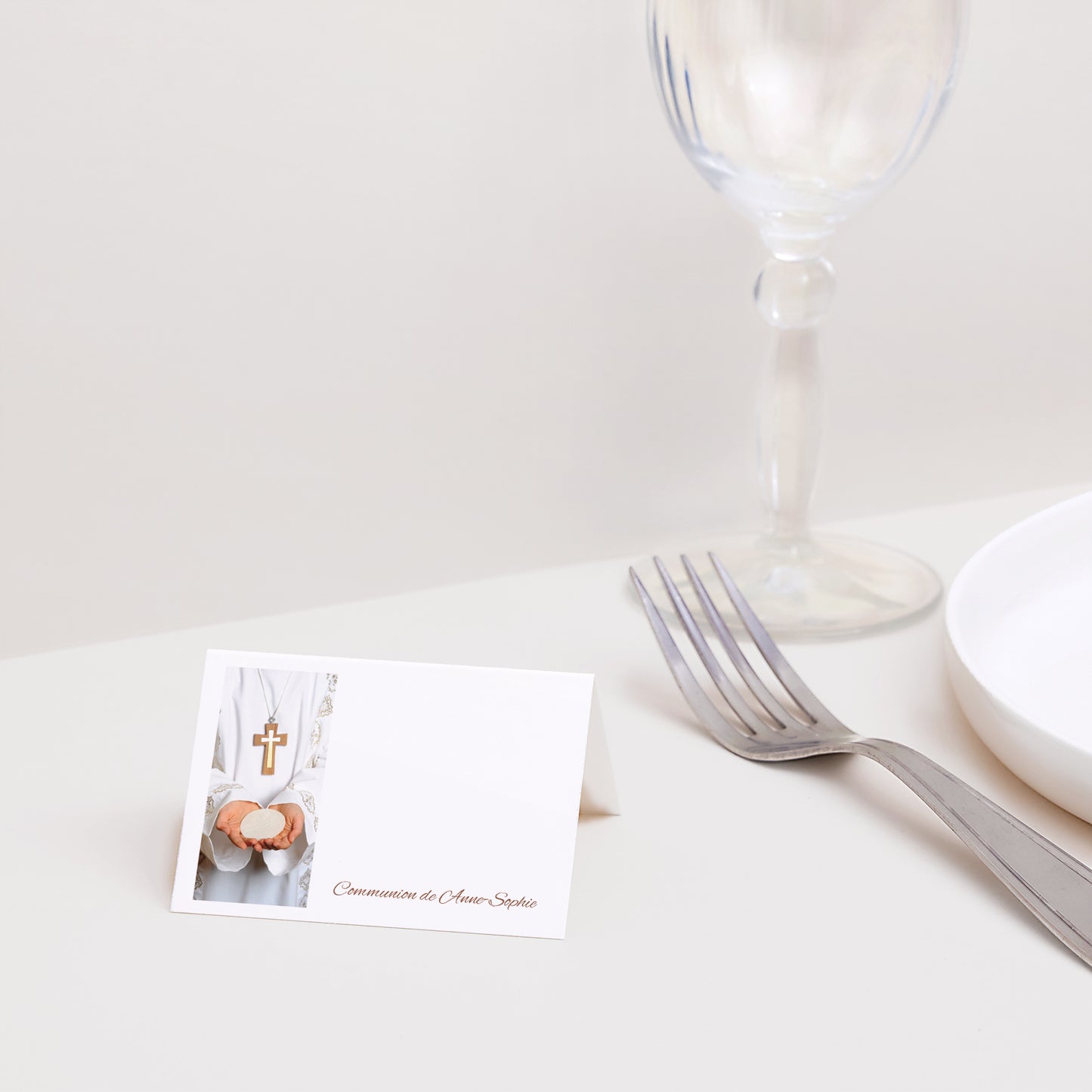 Marque-place Communion 2 volets Profession de foi photo N° 2