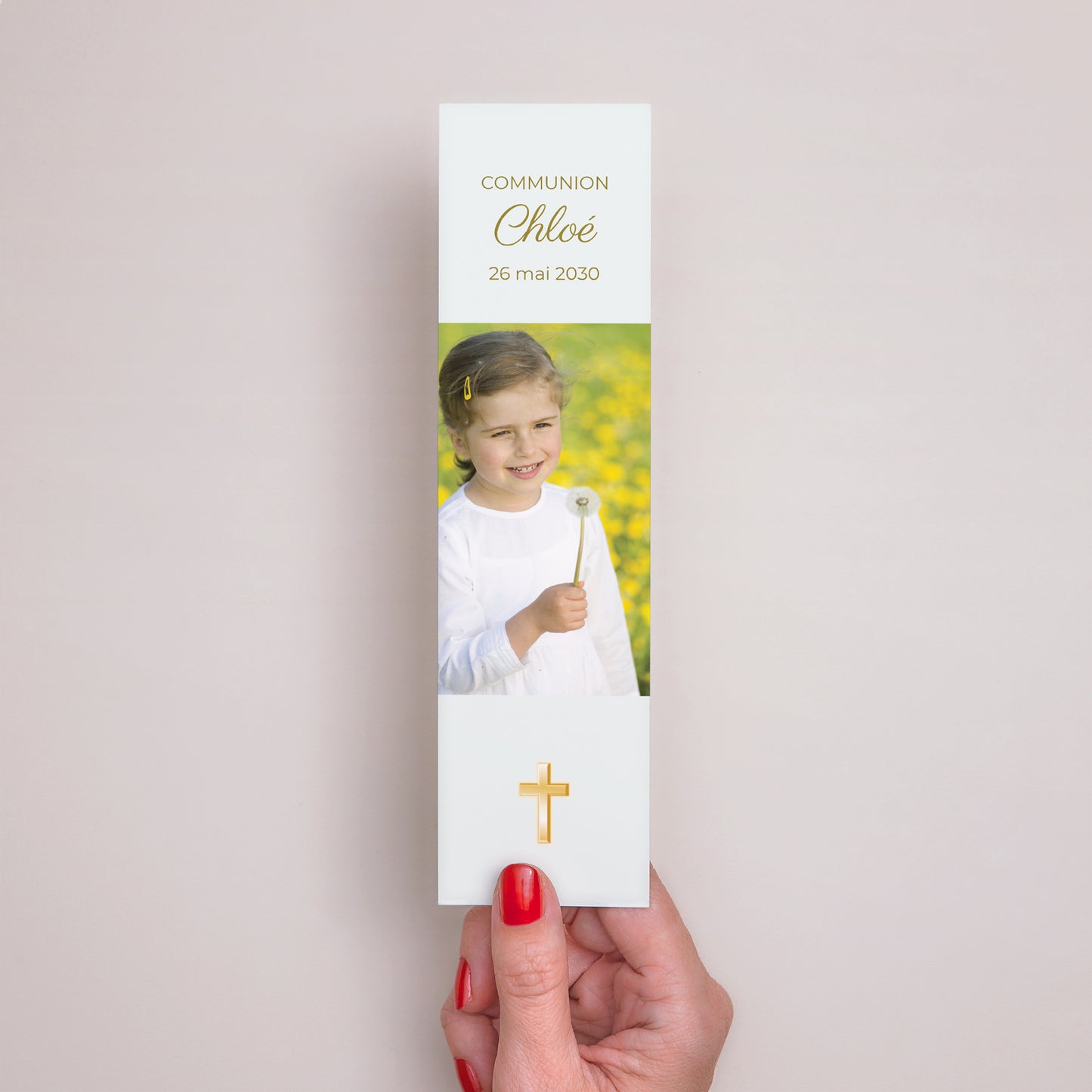 Marque-page Communion Marque-page Communion Classique - Vert pâle photo N° 2