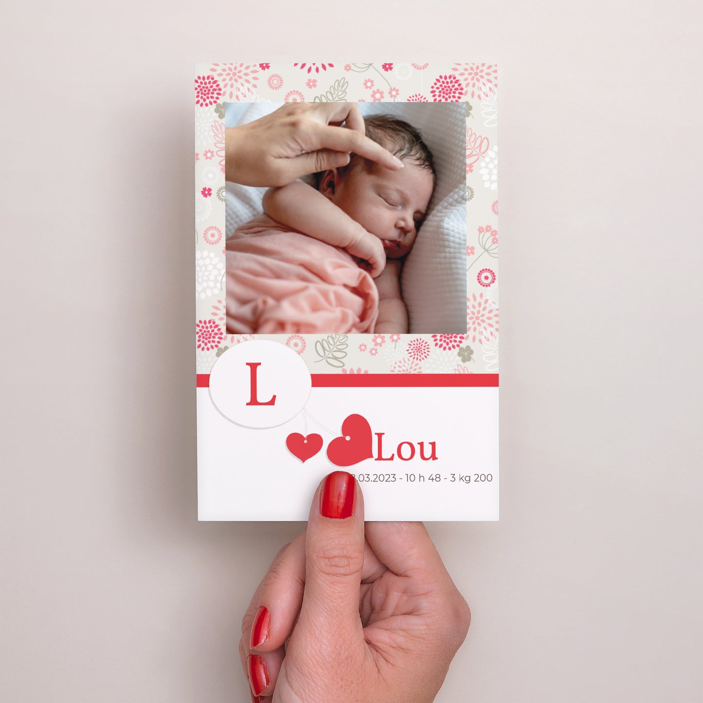 Faire-part Naissance Portrait Lou photo N° 2