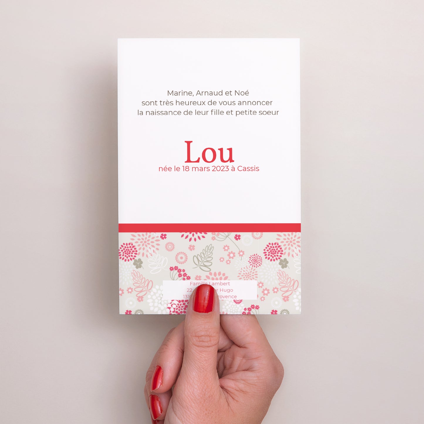 Faire-part Naissance Portrait Lou photo N° 3