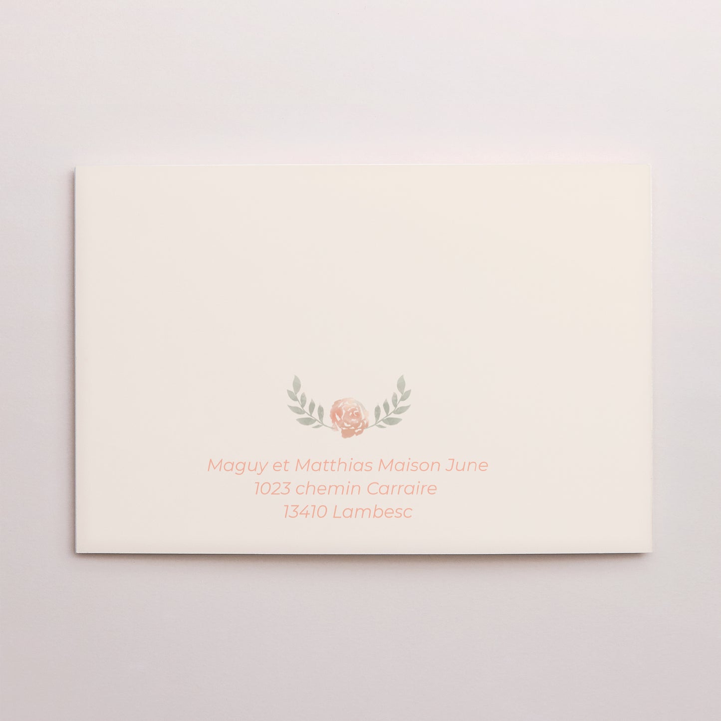 Invitations Anniversaire de mariage Double volet paysage Noces de Rose - 17 ans de Mariage photo N° 3