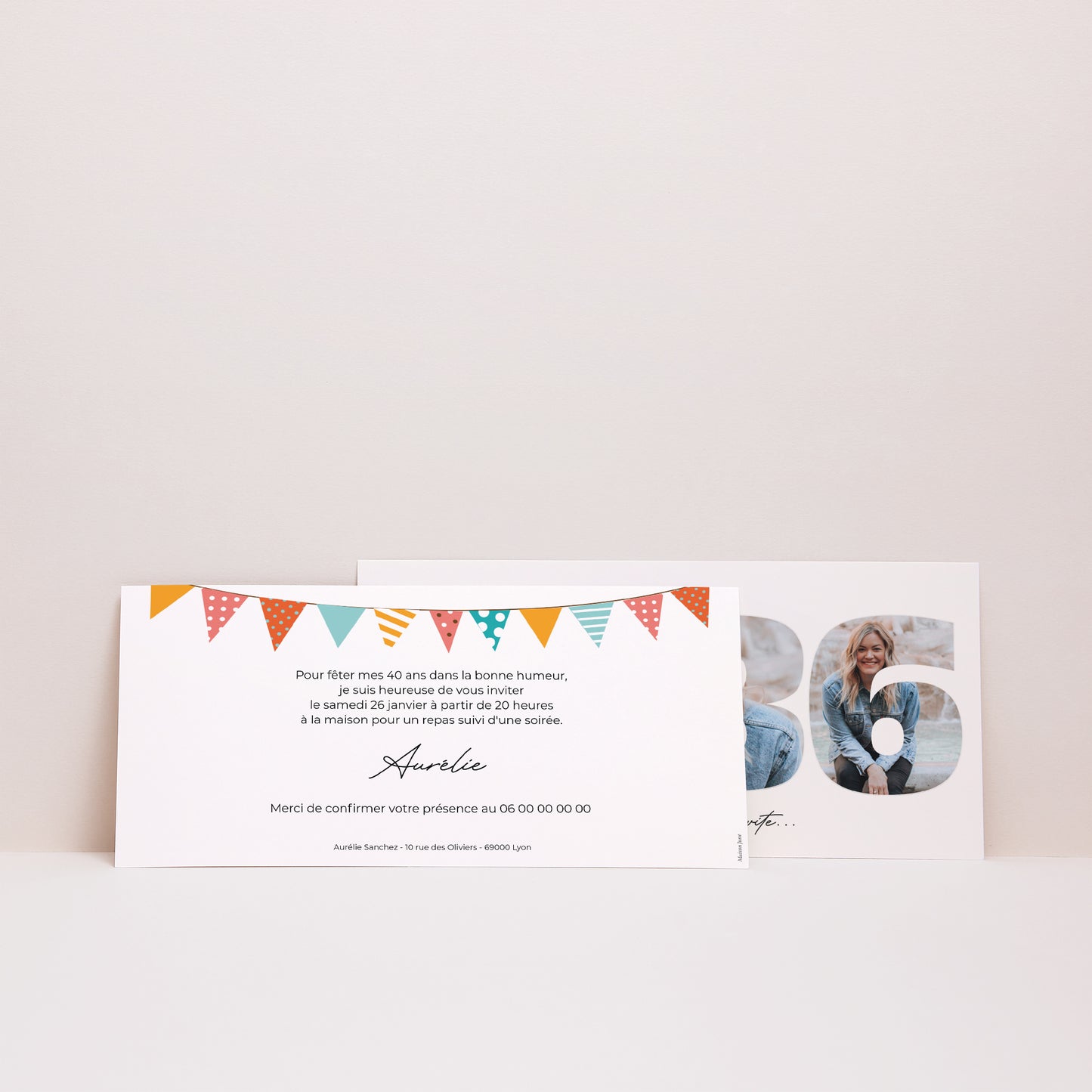 Invitations Anniversaire Adulte Panoramique paysage L'année de Naissance photo N° 3