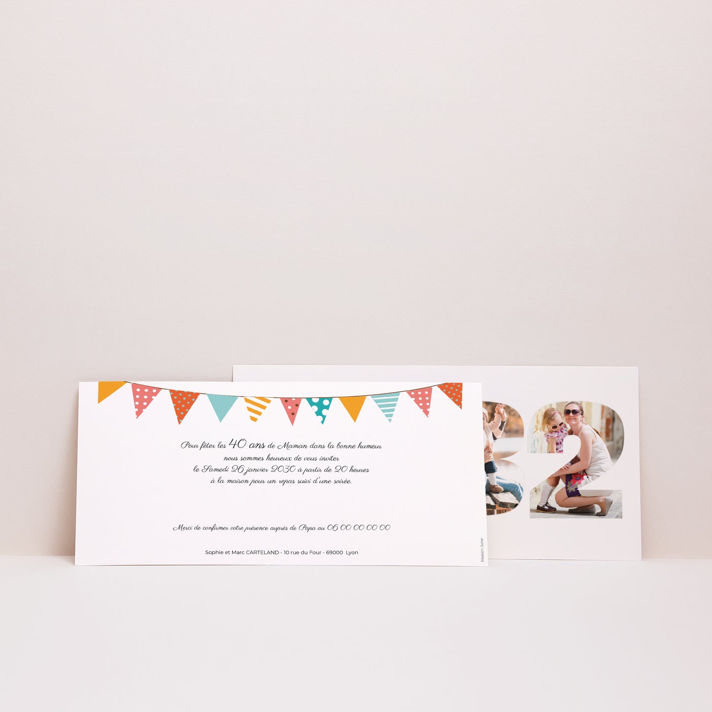 Invitations Anniversaire Adulte Panoramique paysage L'année de Naissance photo N° 3