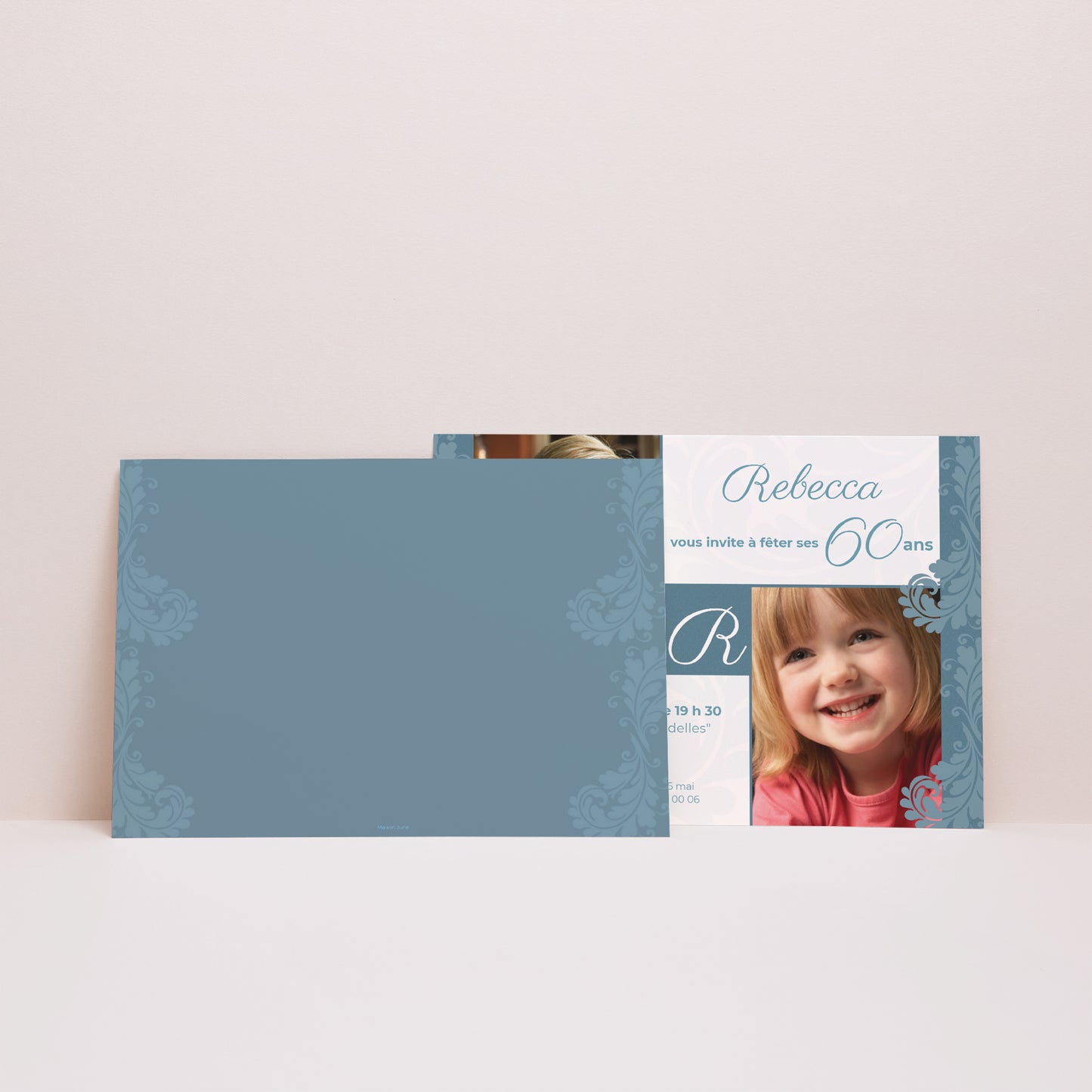 Invitations Anniversaire Adulte Paysage Fête d'une fleur photo N° 2