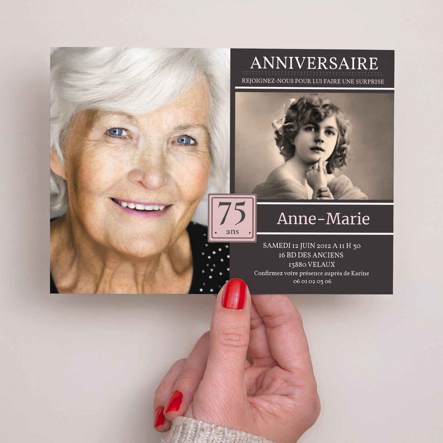 Invitations Anniversaire Adulte Paysage Souvenirs marquants photo N° 3