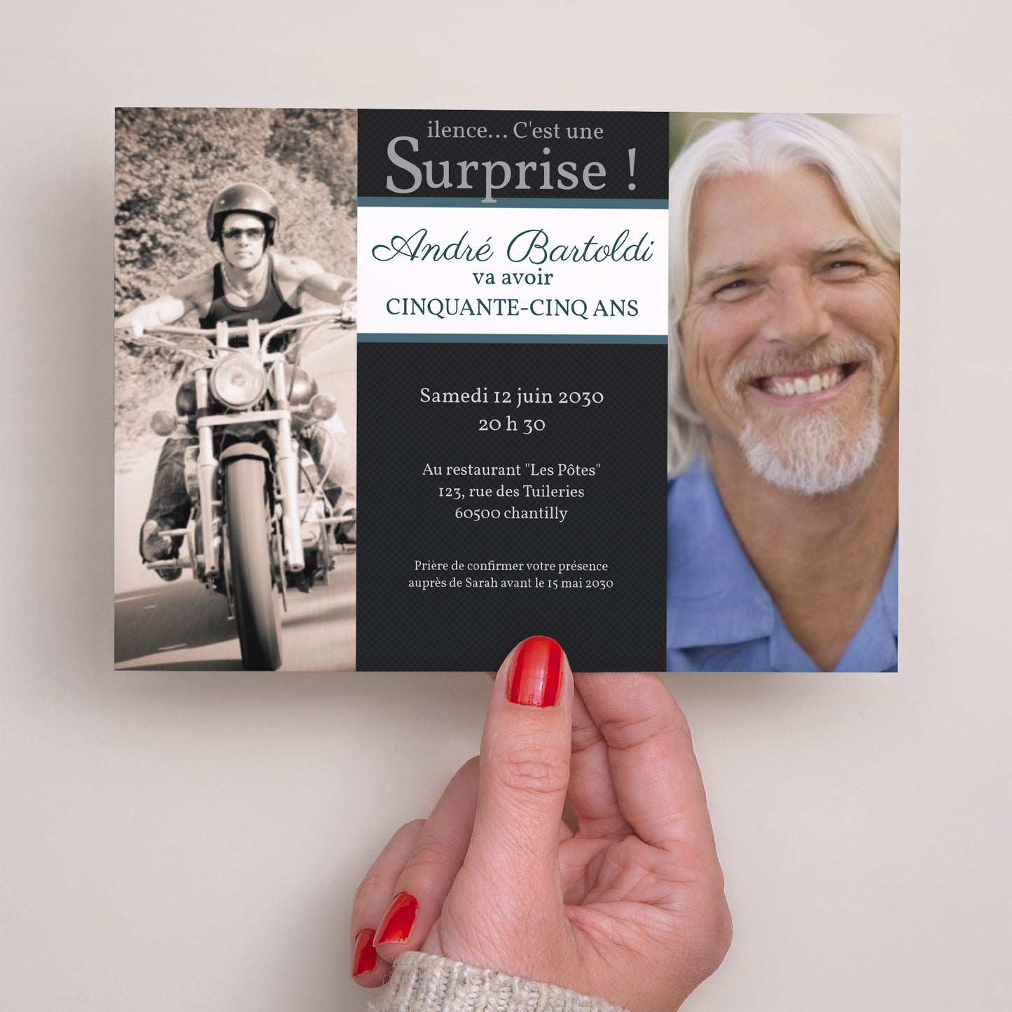 Invitations Anniversaire Adulte Paysage Super Surprise II photo N° 3