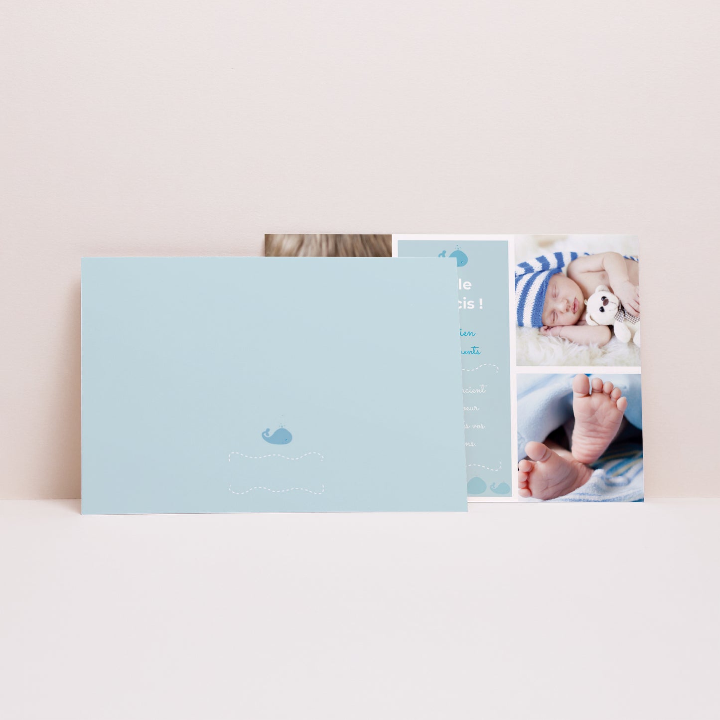 Remerciements Naissance Paysage Bébé Baleine bleue photo N° 2