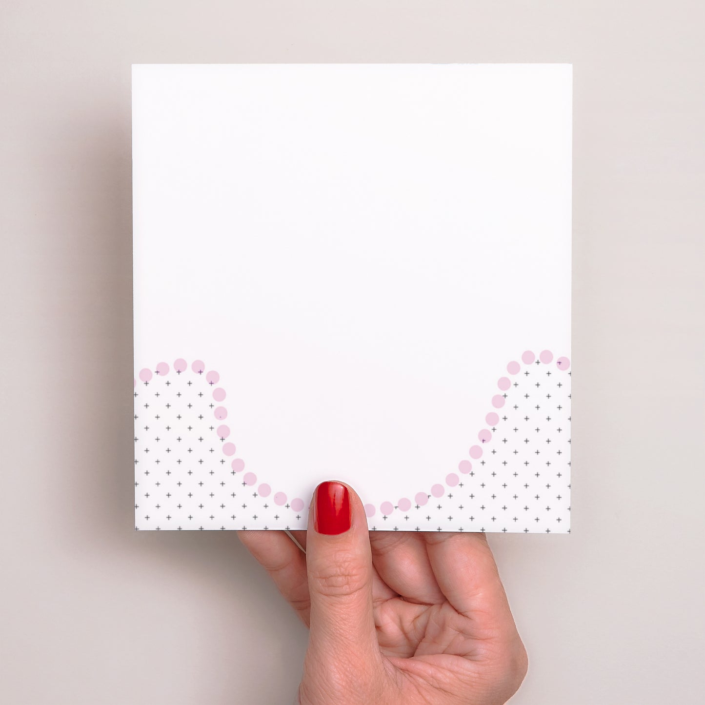 Faire-part Communion Carré Chapelet Rose photo N° 3