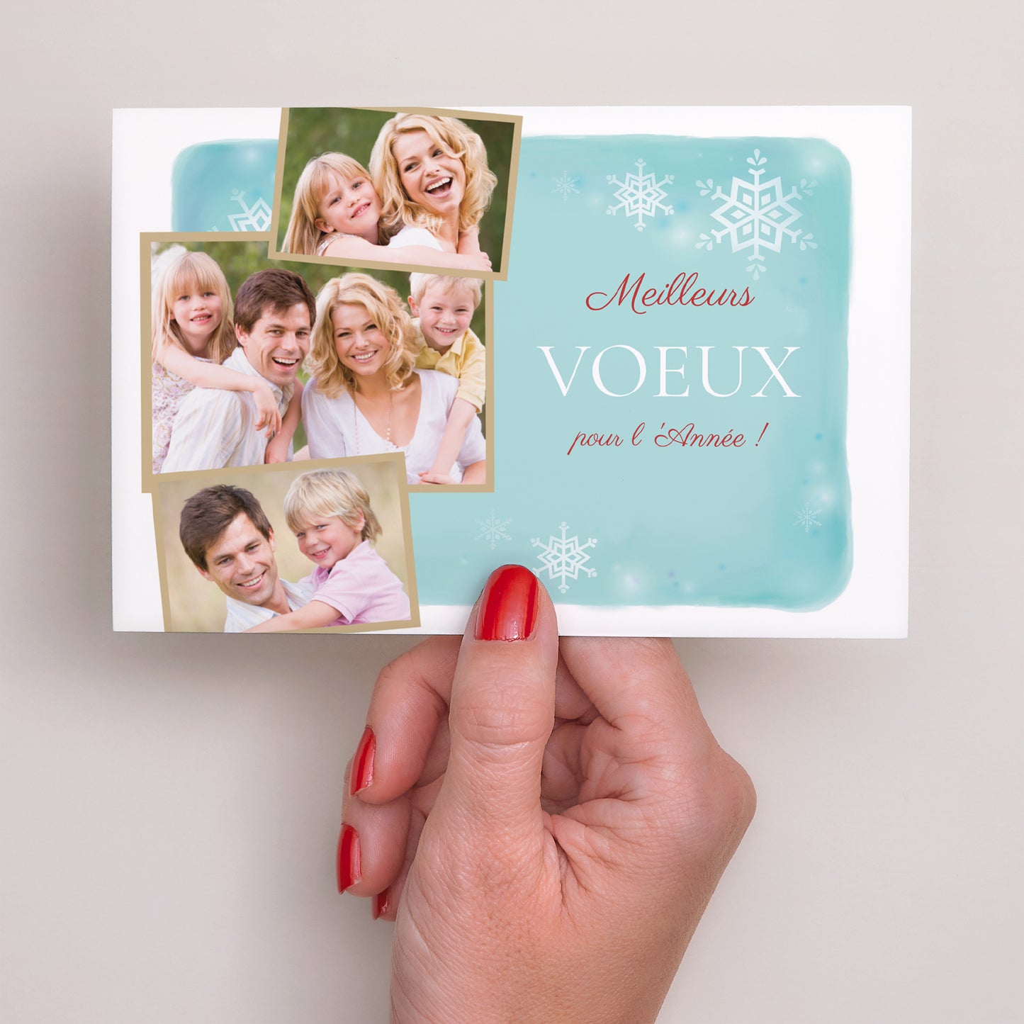 Carte de voeux Fin d'année Paysage Comblés de joie photo N° 3