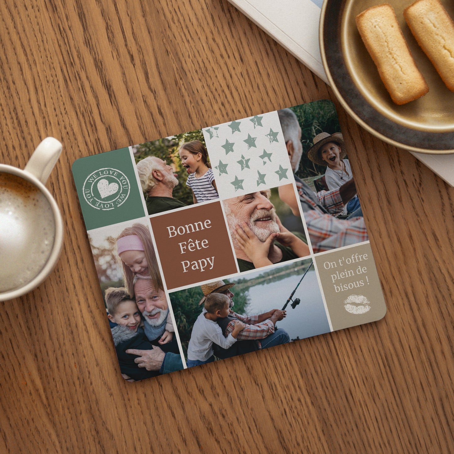 Tapis de souris Objets Rectangle Je t'aime photo N° 1