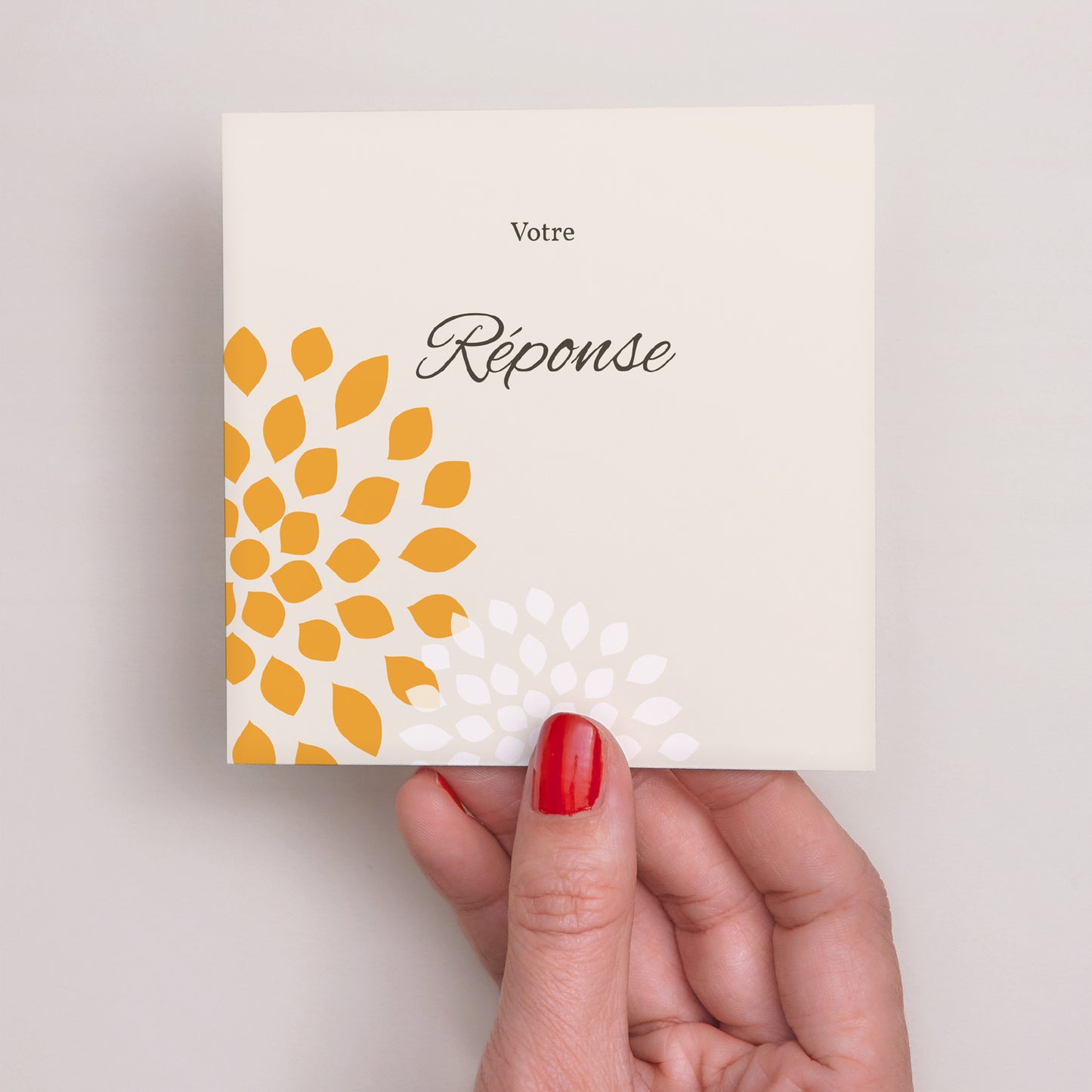 Carton réponse Mariage Carré Campagne Provençale photo N° 2