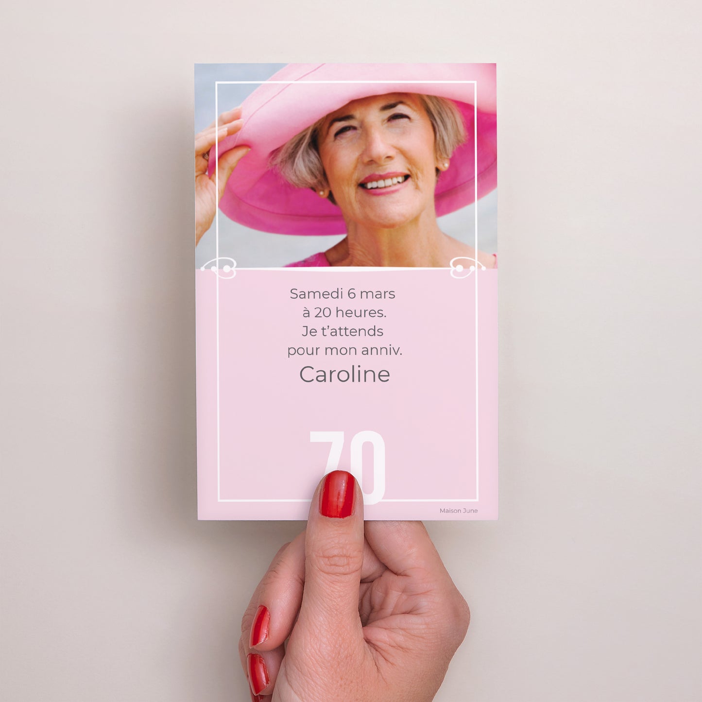 Invitations Anniversaire Adulte Portrait 70 ans photo N° 2