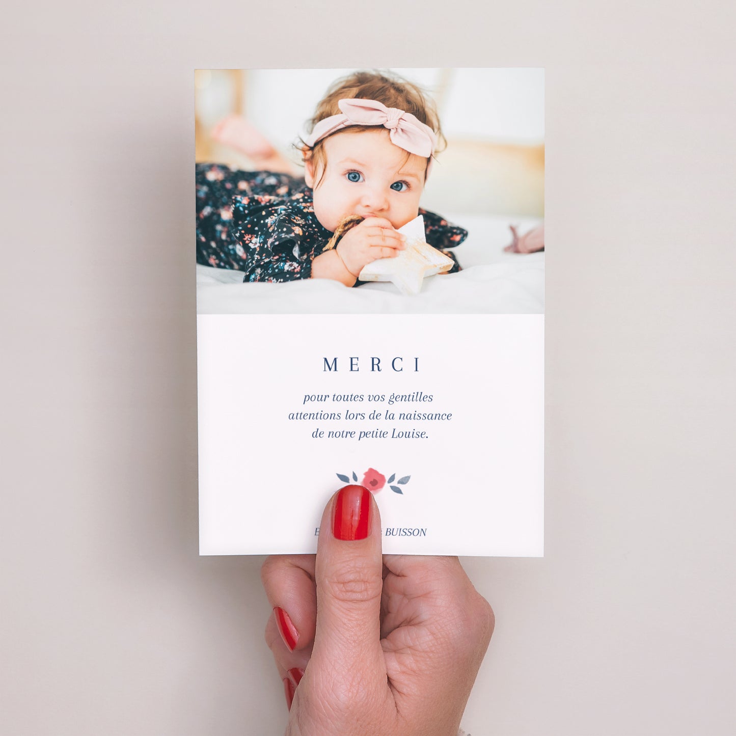 Remerciements Naissance Portrait Liberty photo N° 2
