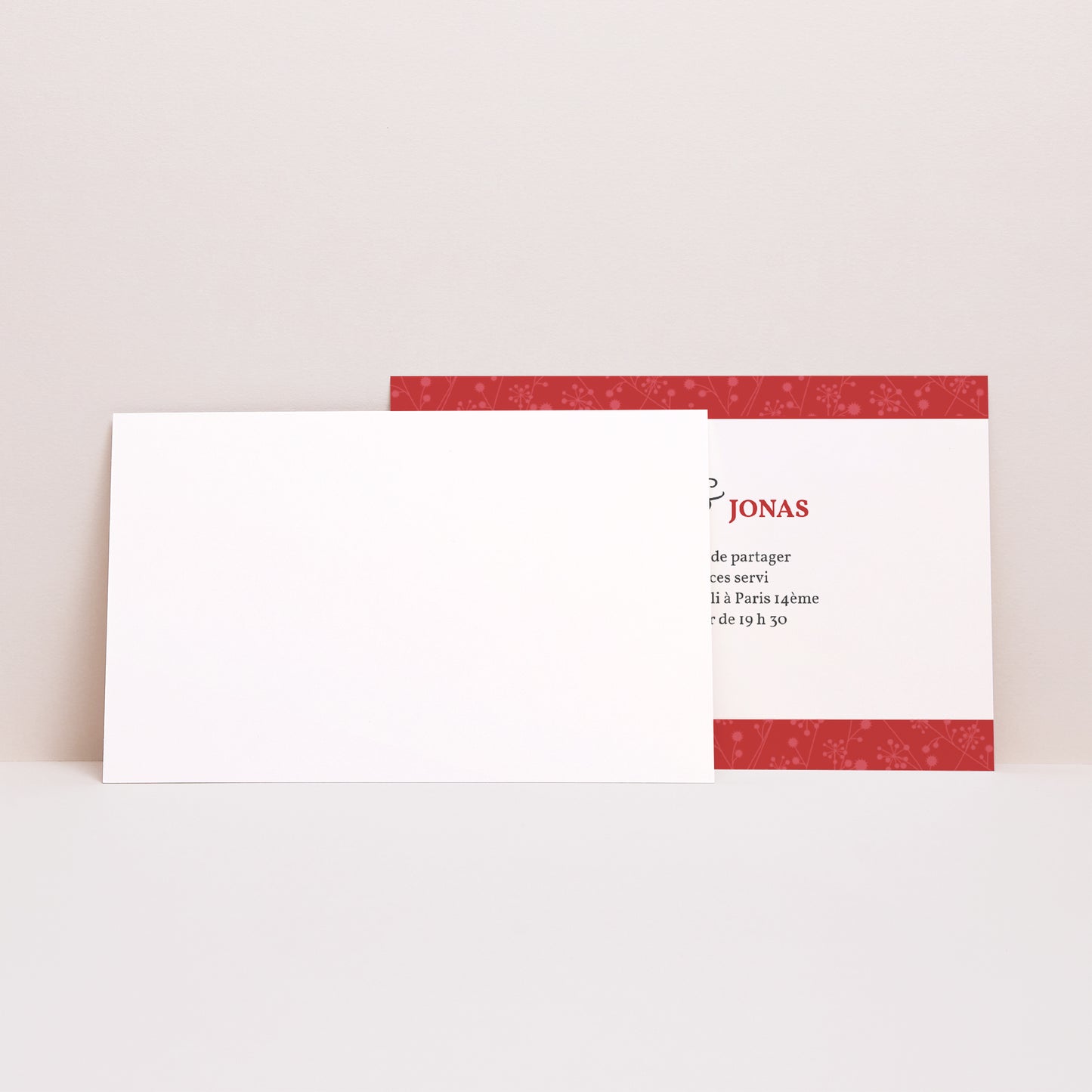 Invitations Mariage Paysage Multi-photos et coeurs rouges photo N° 2