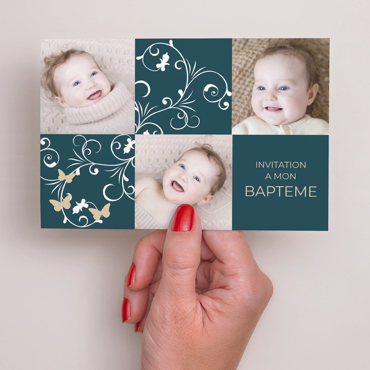 Faire-part Baptême Paysage Sacrement et photos photo N° 3
