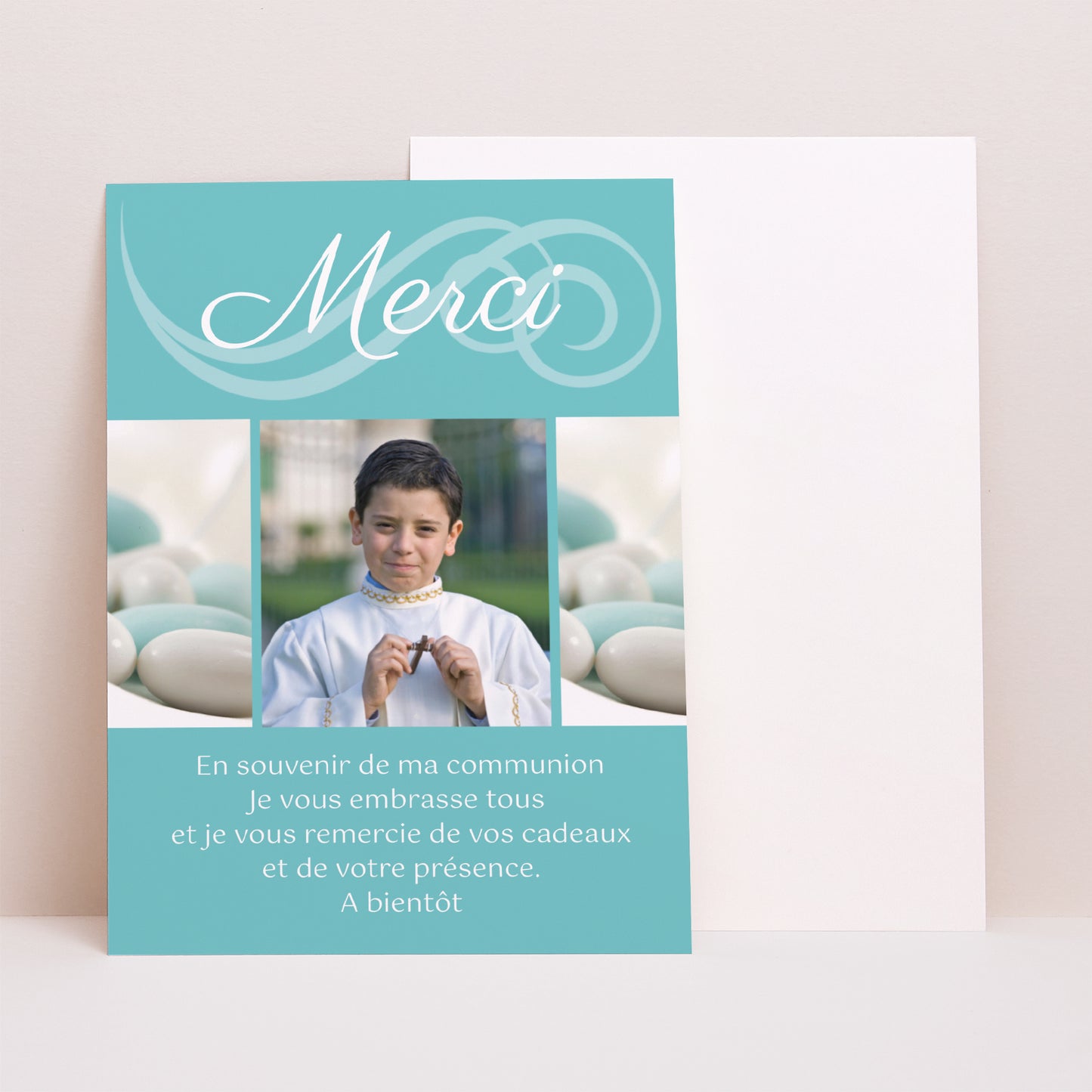 Remerciements Communion Portrait Communion calligraphiée photo N° 1