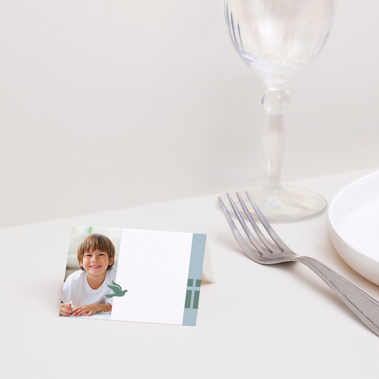 Marque-place Communion 2 volets Date sacrée photo N° 2