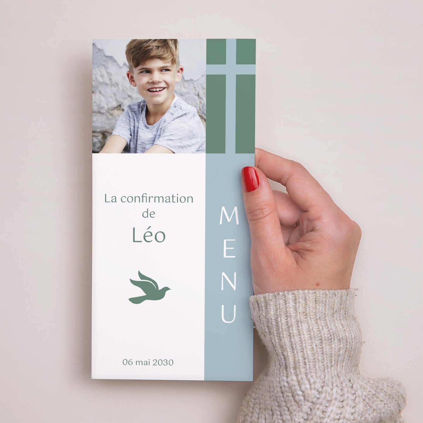 Menu Communion Panoramique portrait Date sacrée photo N° 2