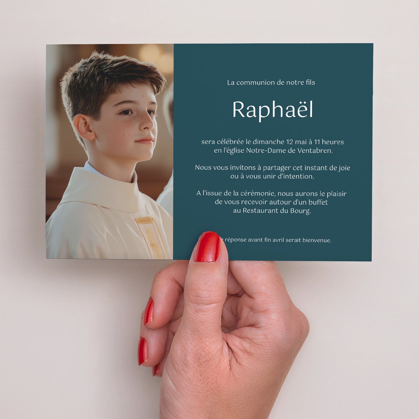 Faire-part Communion Paysage Première communion photo N° 3