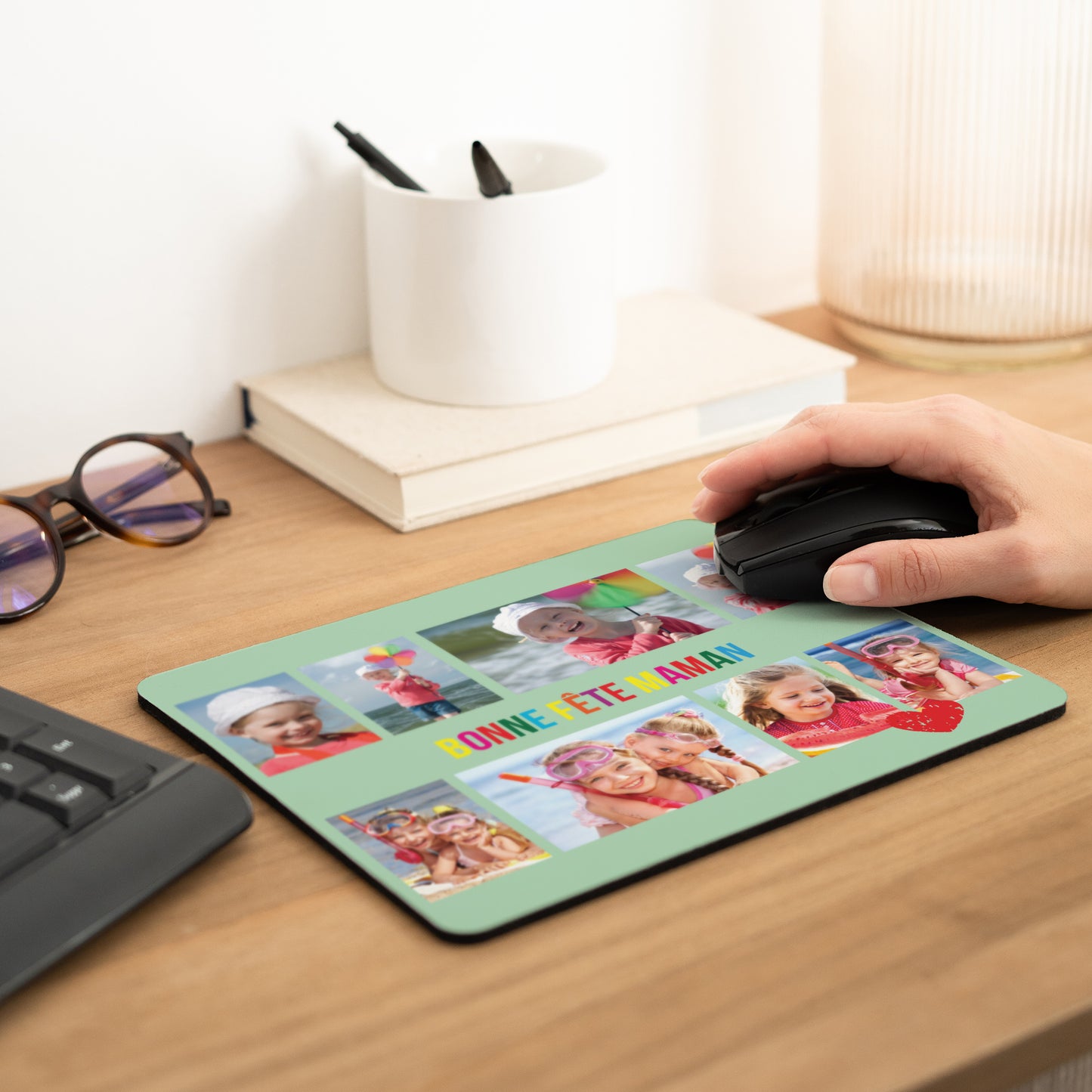 Tapis de souris Objets Rectangle Ronde de photos photo N° 2