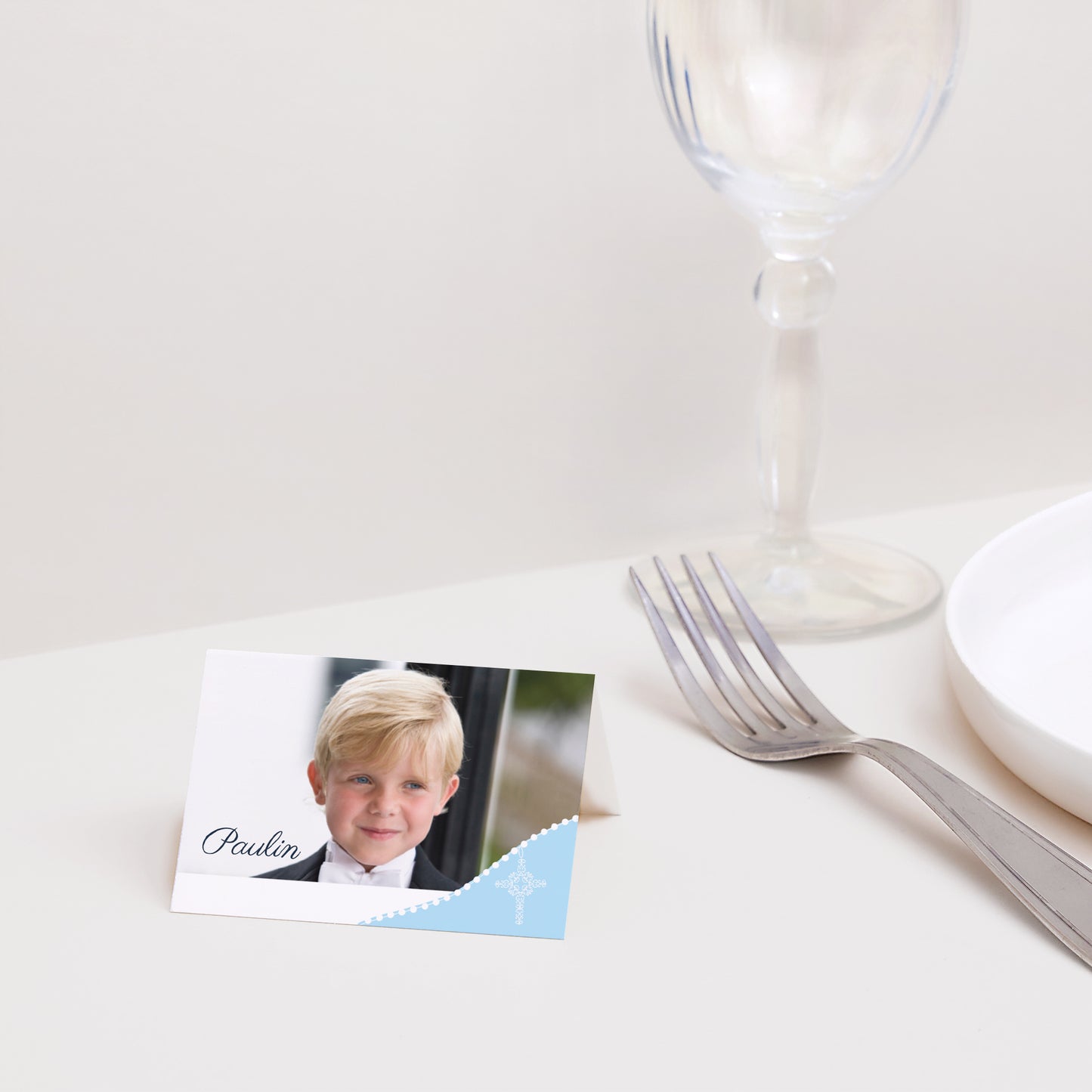 Marque-place Communion 2 volets Consécration photo N° 2