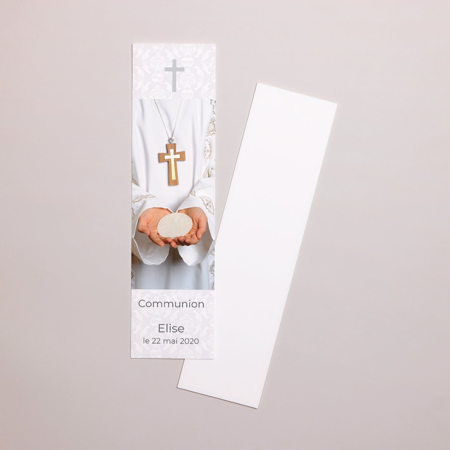 Marque-page Communion Marque-page Profession de foi - Rose photo N° 1