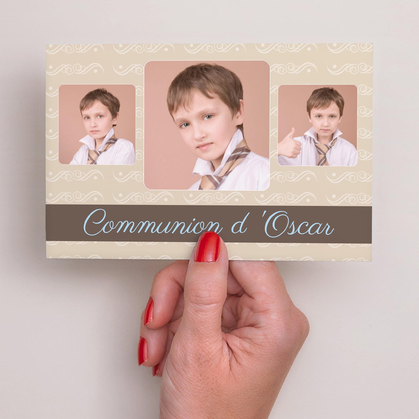 Faire-part Communion Paysage Le chemin, la vérité et la vie photo N° 3