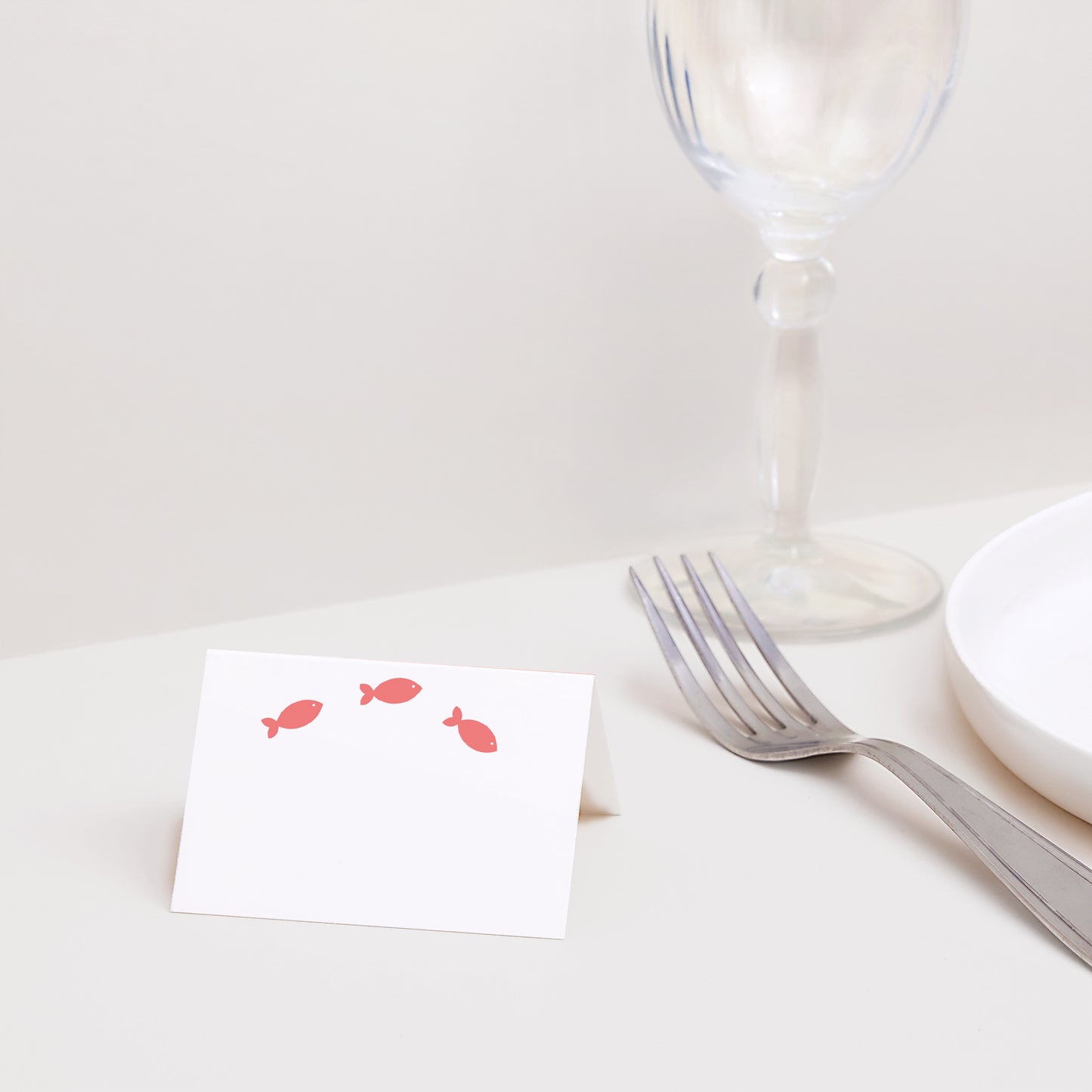 Marque-place Baptême 2 volets Marinière rose photo N° 2