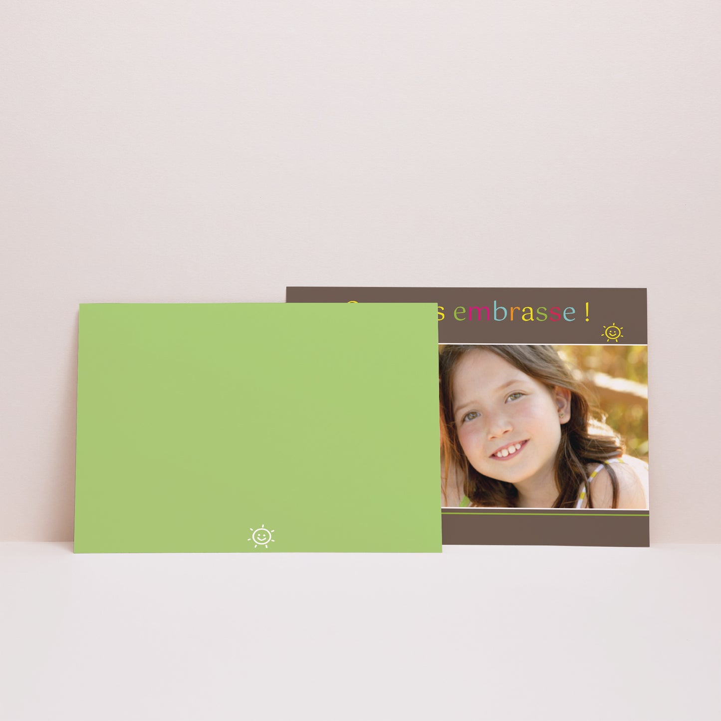 Faire-part Photos Paysage Smiles - bandeau marron photo N° 2