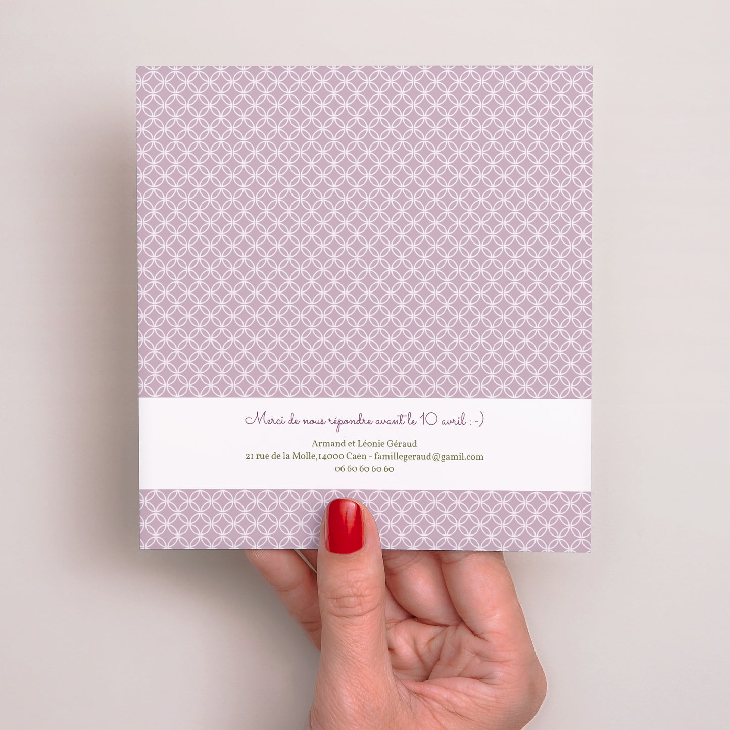 Faire-part Communion Carré Action de Grâce photo N° 3