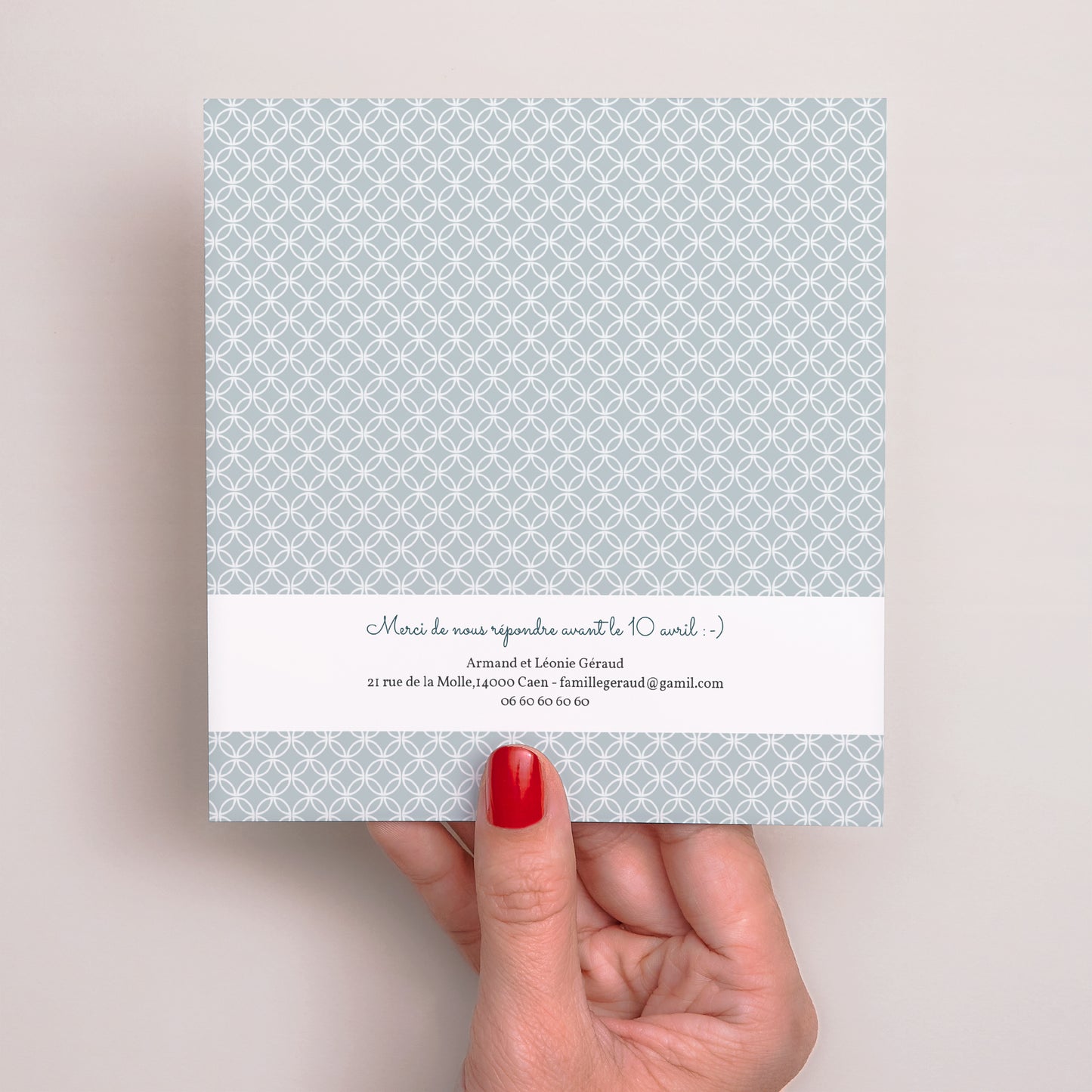 Faire-part Communion Carré Etat de Grâce photo N° 3