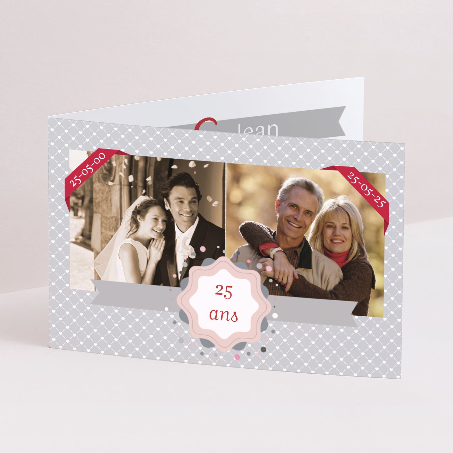 Invitations Anniversaire de mariage Double volet paysage 25 ans d'Amour photo N° 1