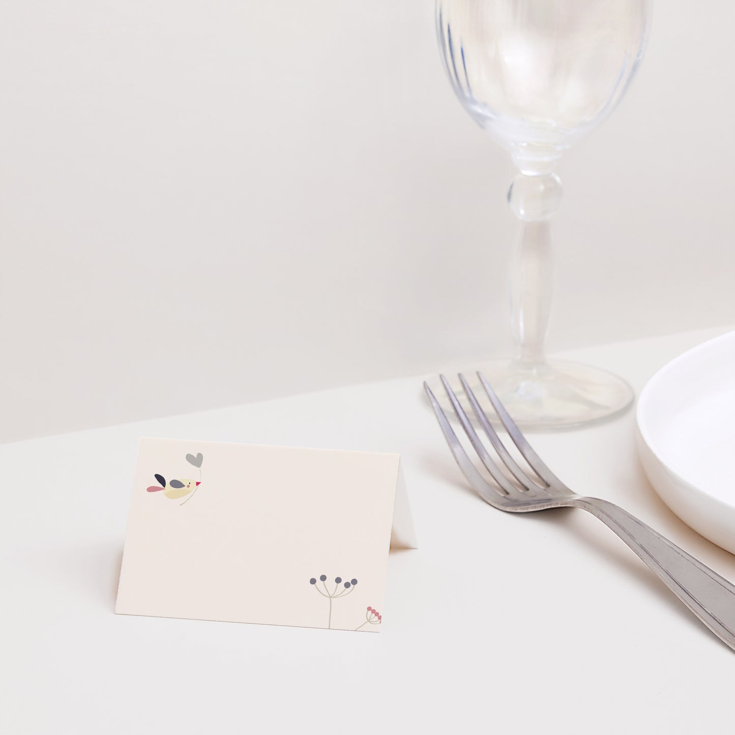 Marque-place Anniversaire de mariage 2 volets L'envolée amoureuse photo N° 2