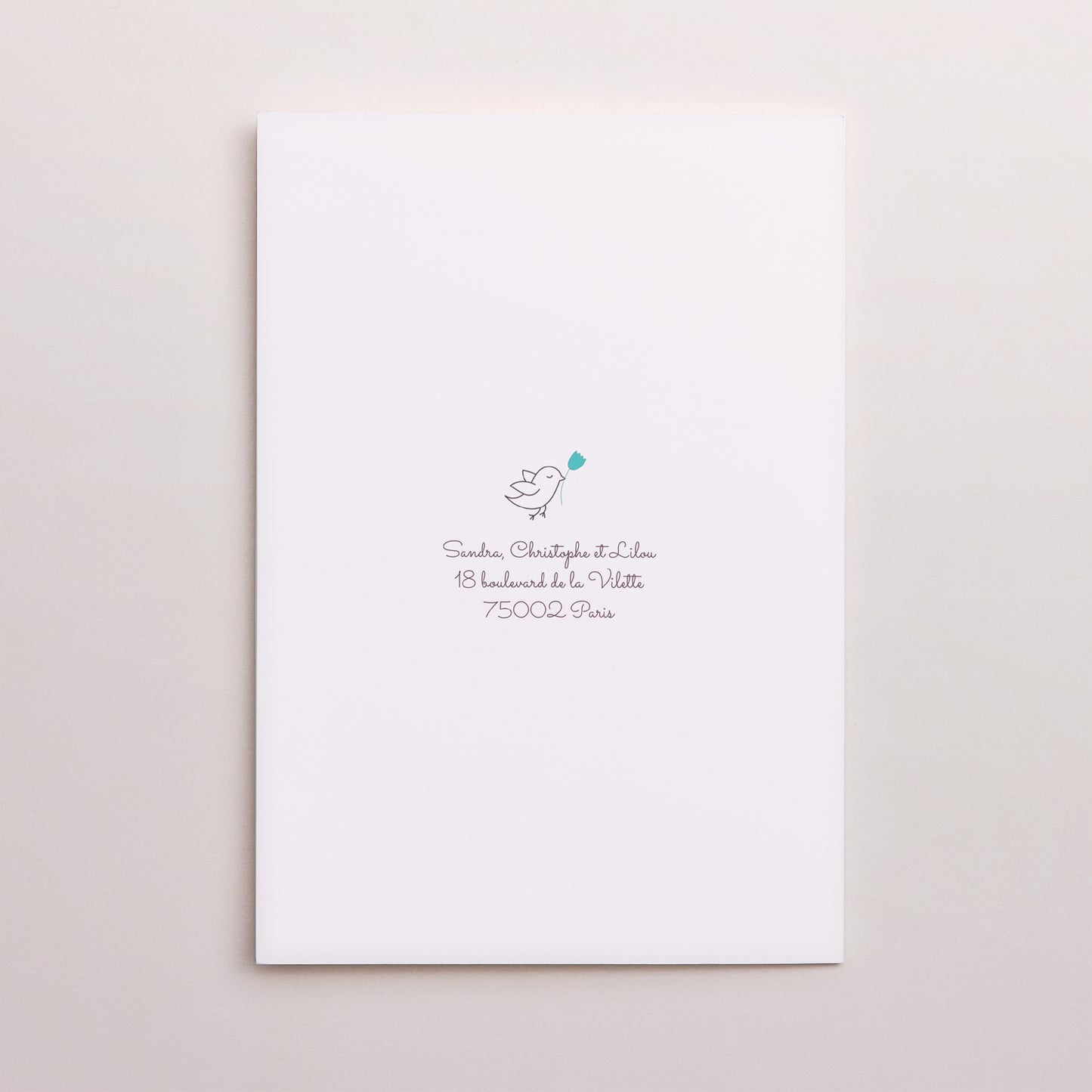 Invitations Communion Double volet portrait Florale photo N° 3