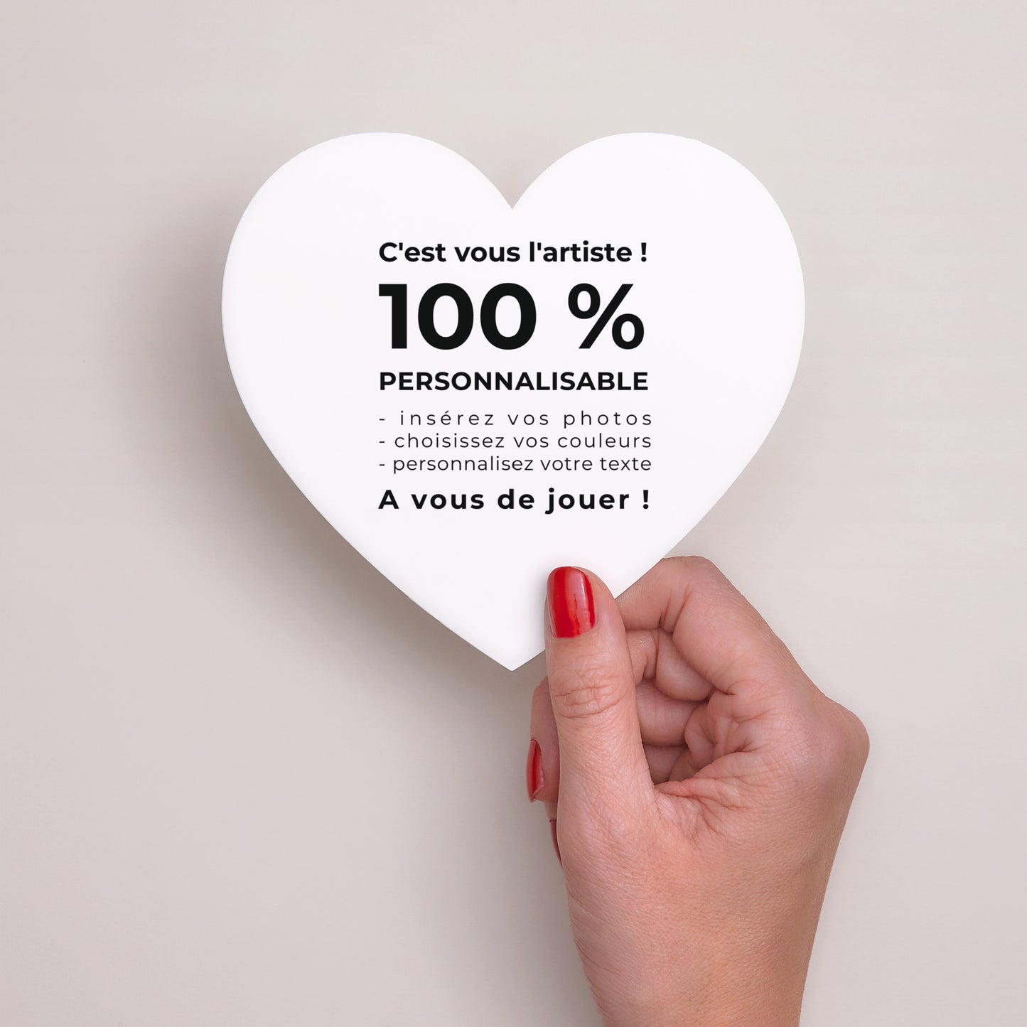 Faire-part Baptême Cœur Do It Yourself II photo N° 2