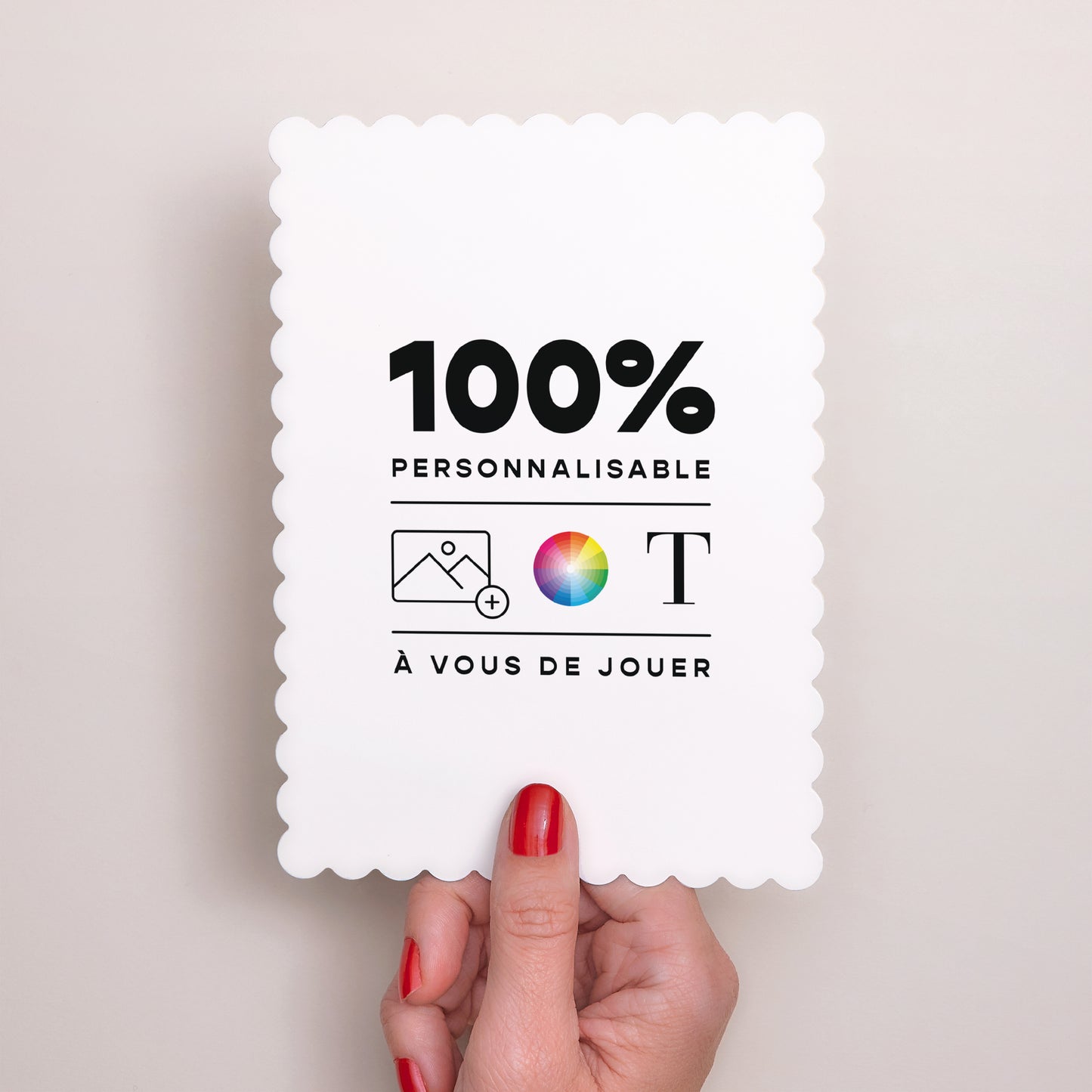 Faire-part Baptême Portrait, bords biscuit Do It Yourself II photo N° 2