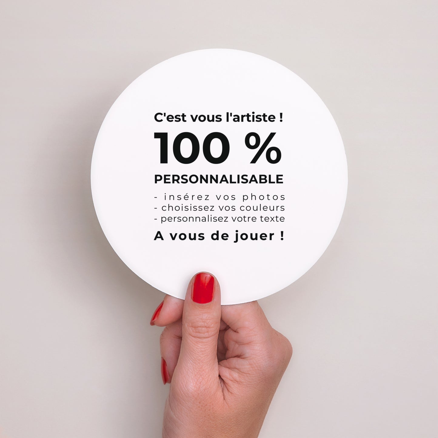 Faire-part Baptême Rond Do It Yourself II photo N° 2